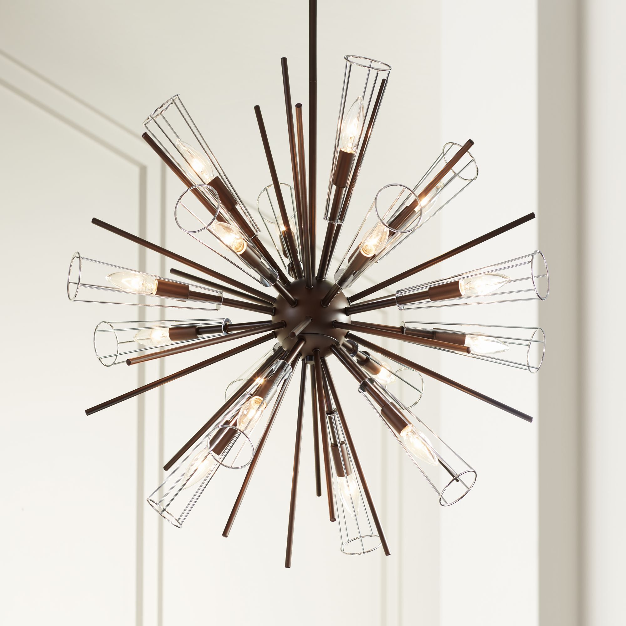 Possini Euro Cygnus 29 1/4"W Bronze Sputnik 16-Light Pendant