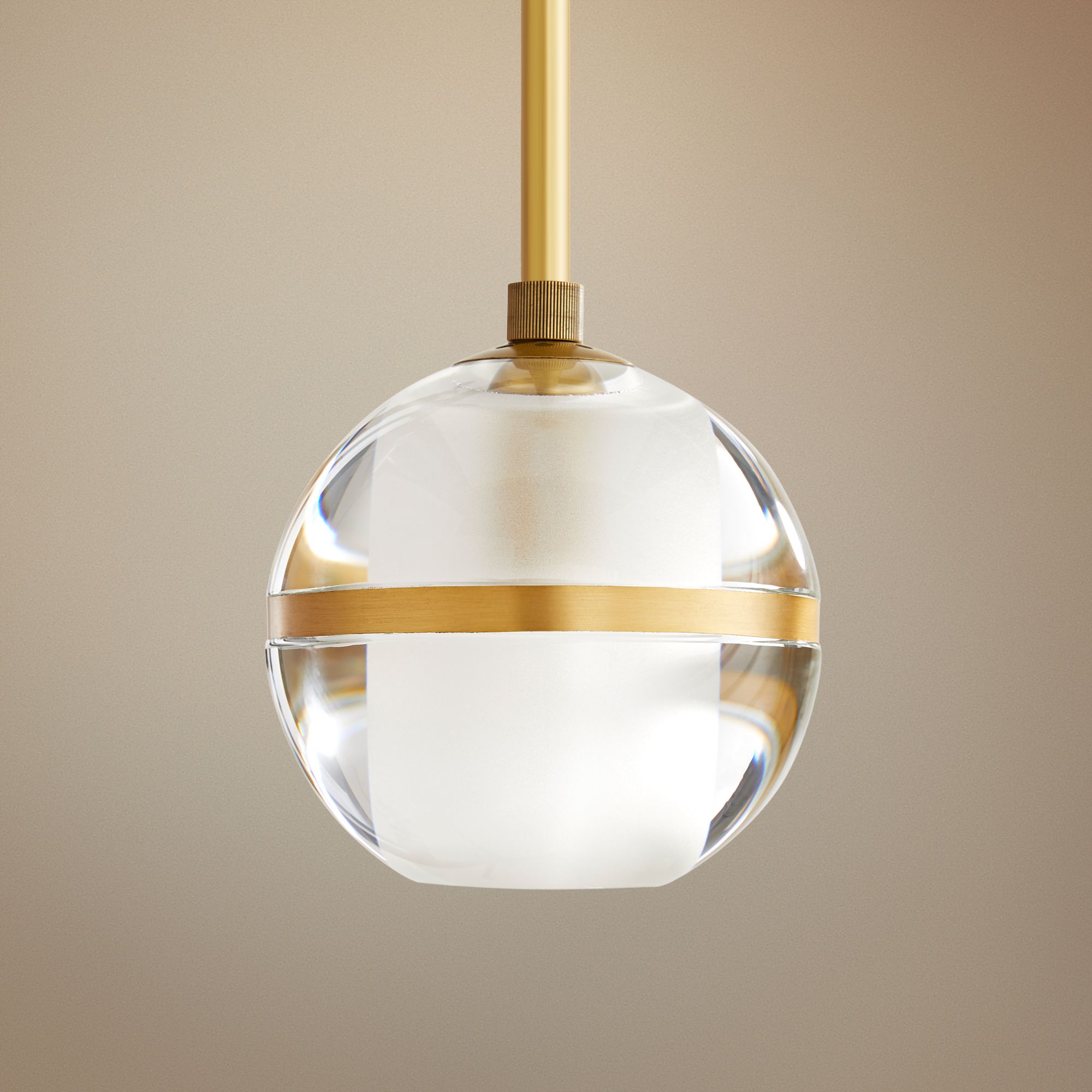 Arteriors Home Noble 6"W Clear Crystal Globe Mini Pendant