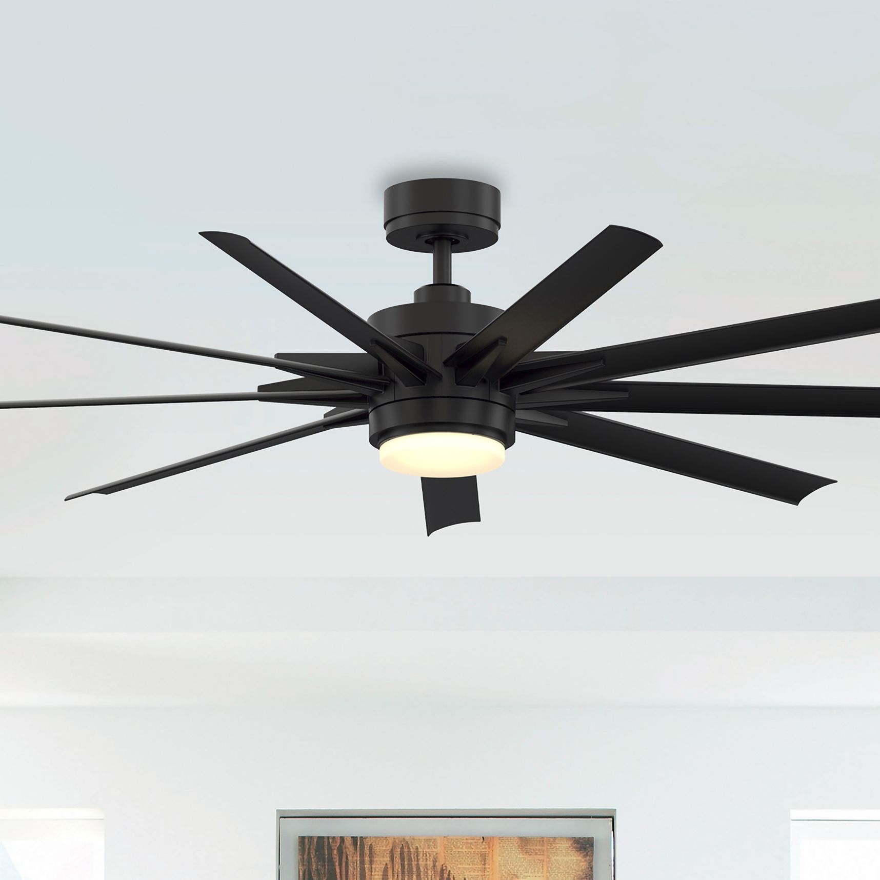 56 Fanimation Odyn Custom Black Led Ceiling Fan