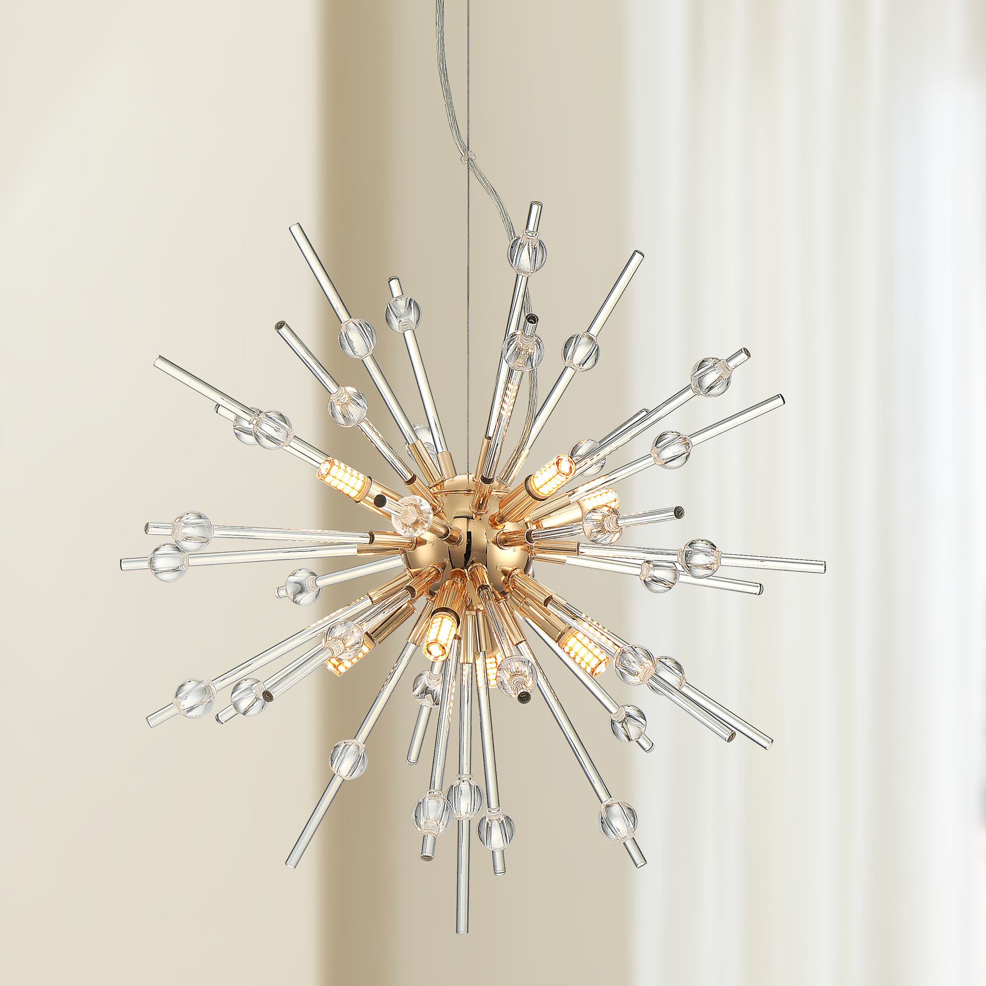 Frenetica 21 1/2" Wide Gold and Glass LED Pendant Light