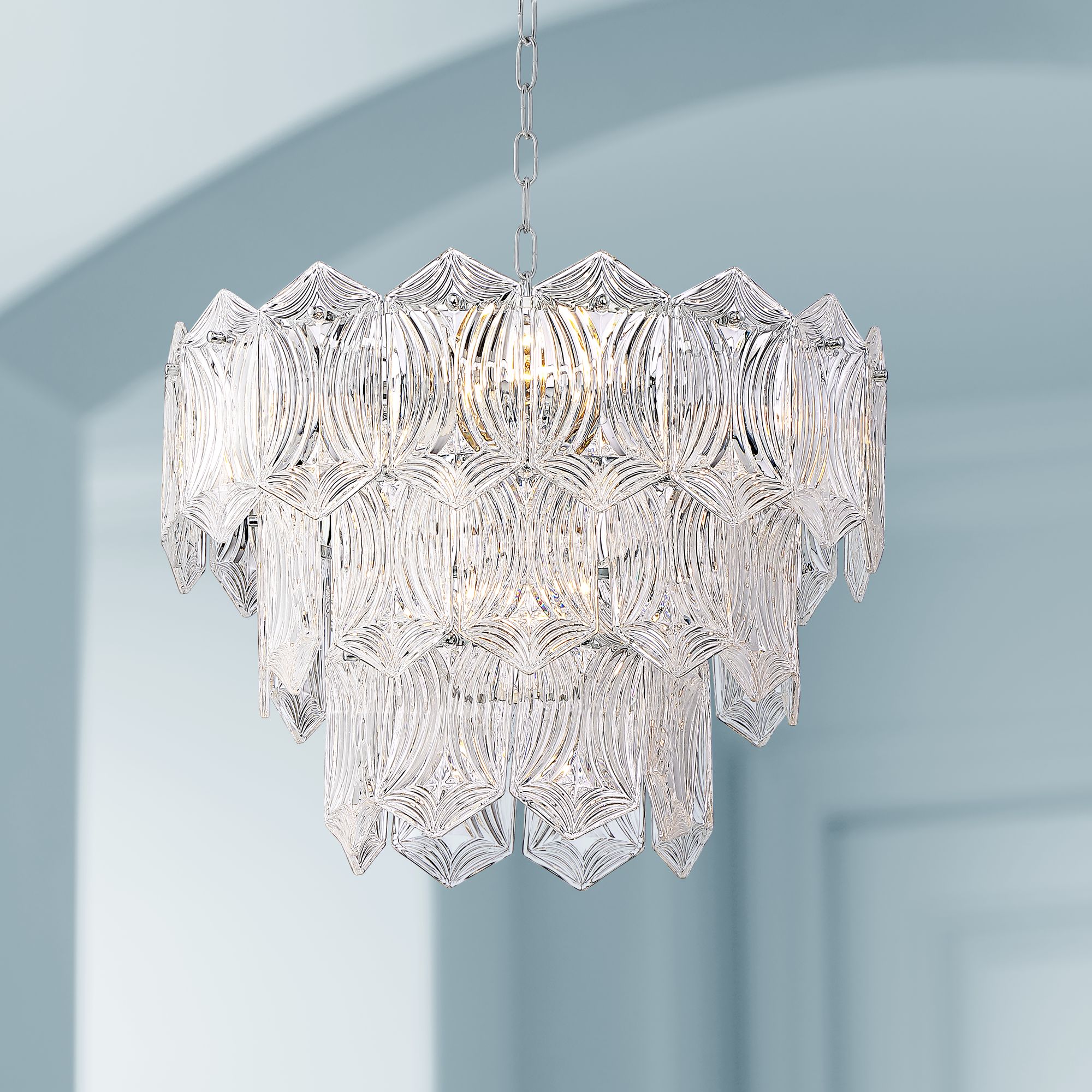 Possini Euro Darlene 20" Wide 5-Light Crystal Chandelier