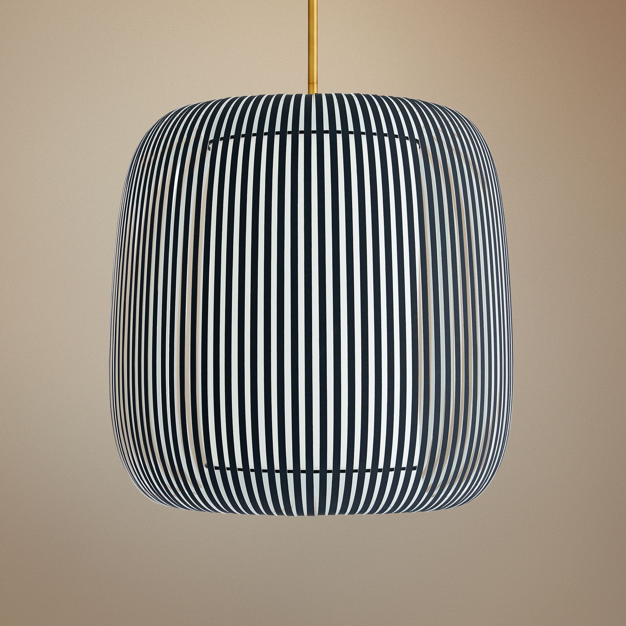 Arteriors Home Norelle 20"W Dark Gray Striped Pendant Light