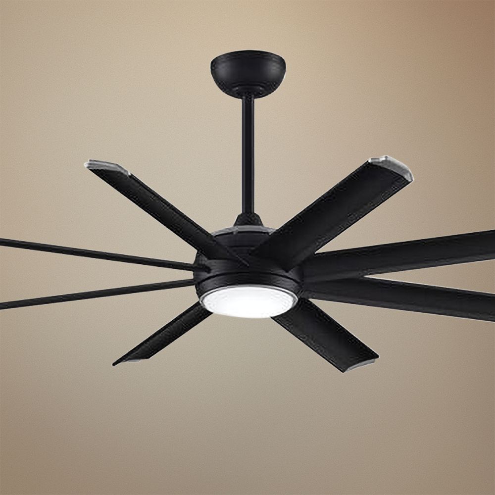 56 Fanimation Stellar Custom All Black Led Ceiling Fan