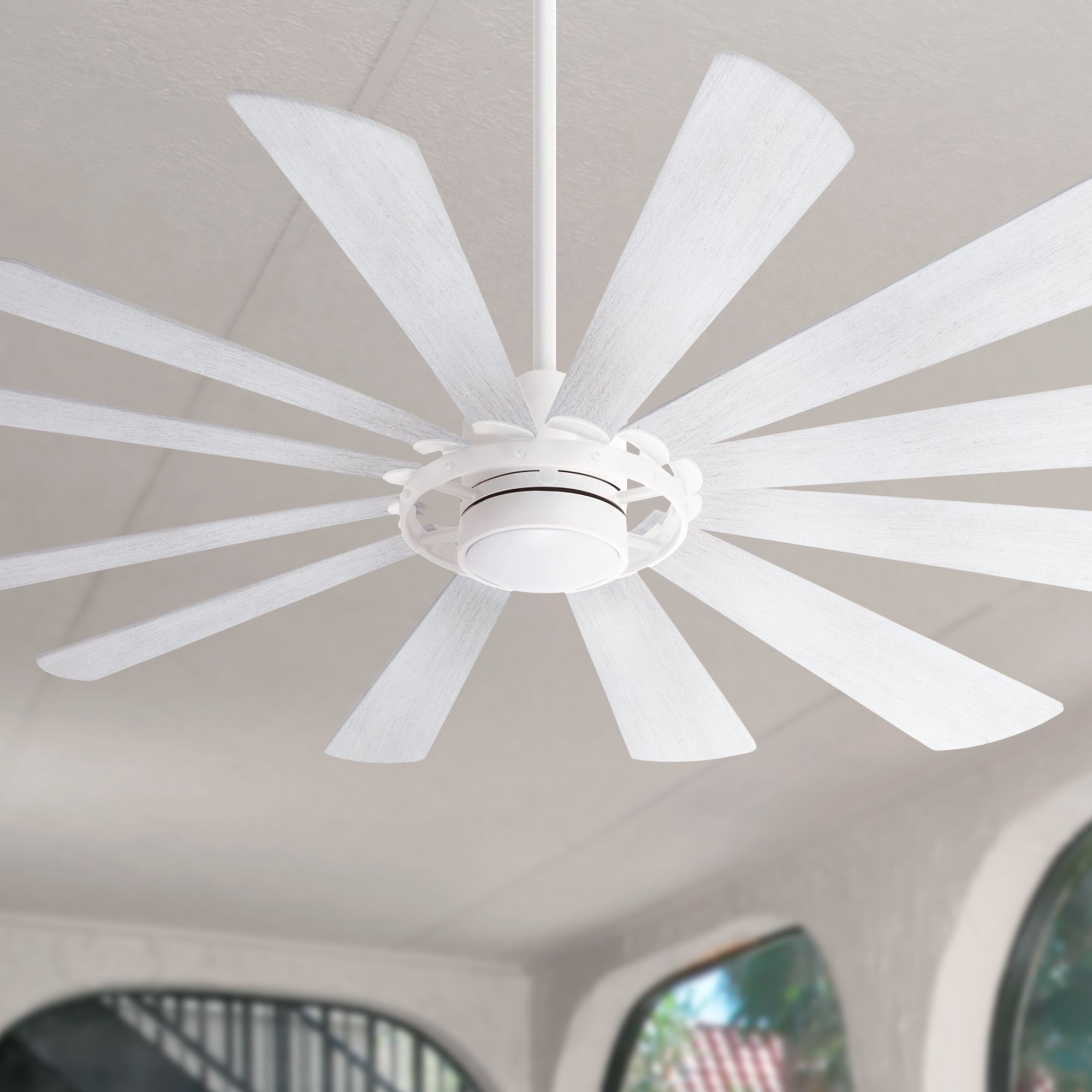 65" Minka Aire Windmolen Smart Fan White LED Ceiling