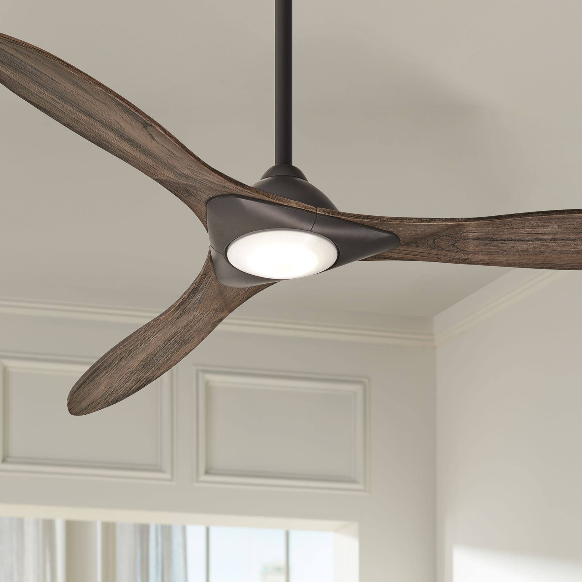 60" Minka Aire Sleek Oil Rubbed Bronze LED Smart Ceiling Fan