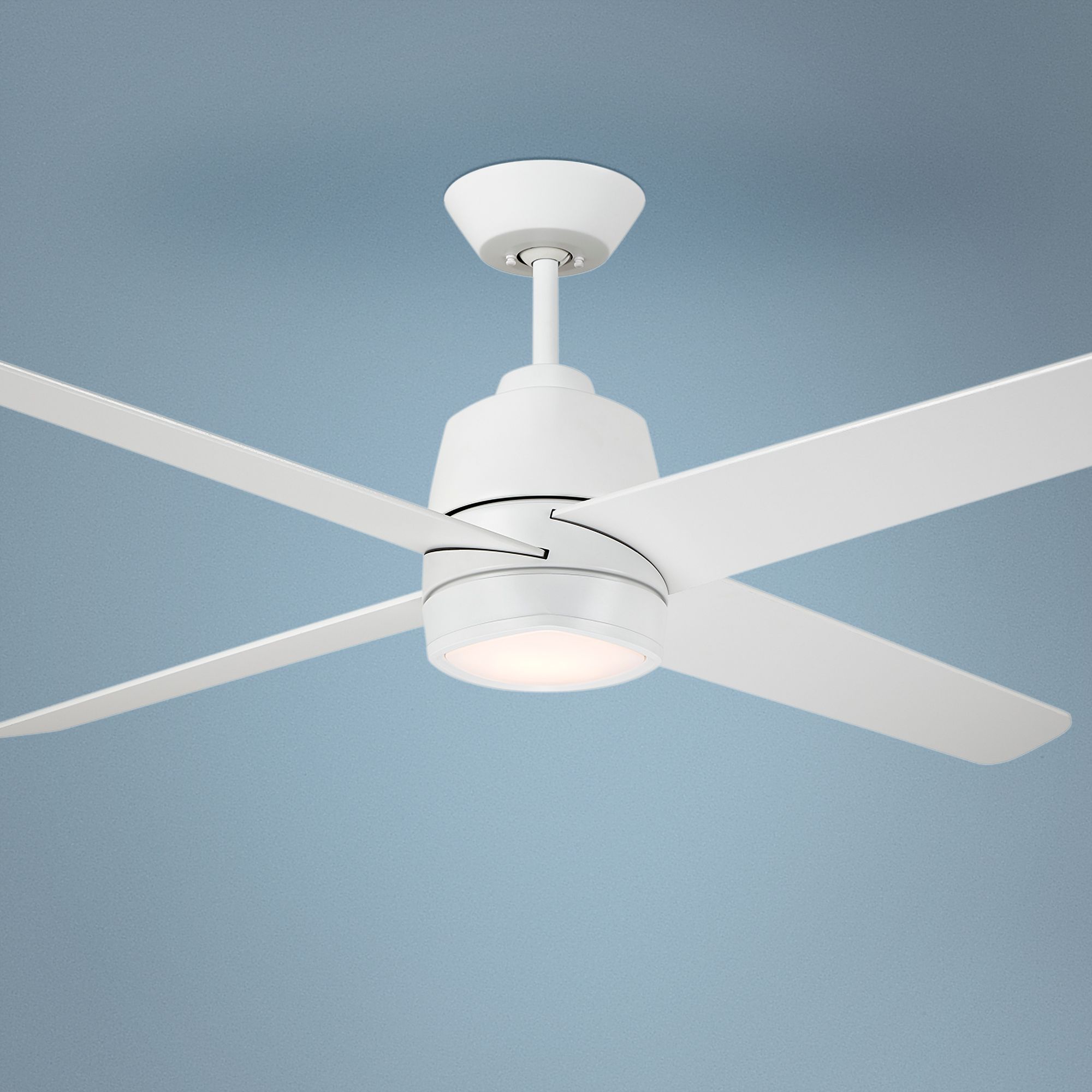 54" Emerson Zeke Satin White LED Ceiling Fan