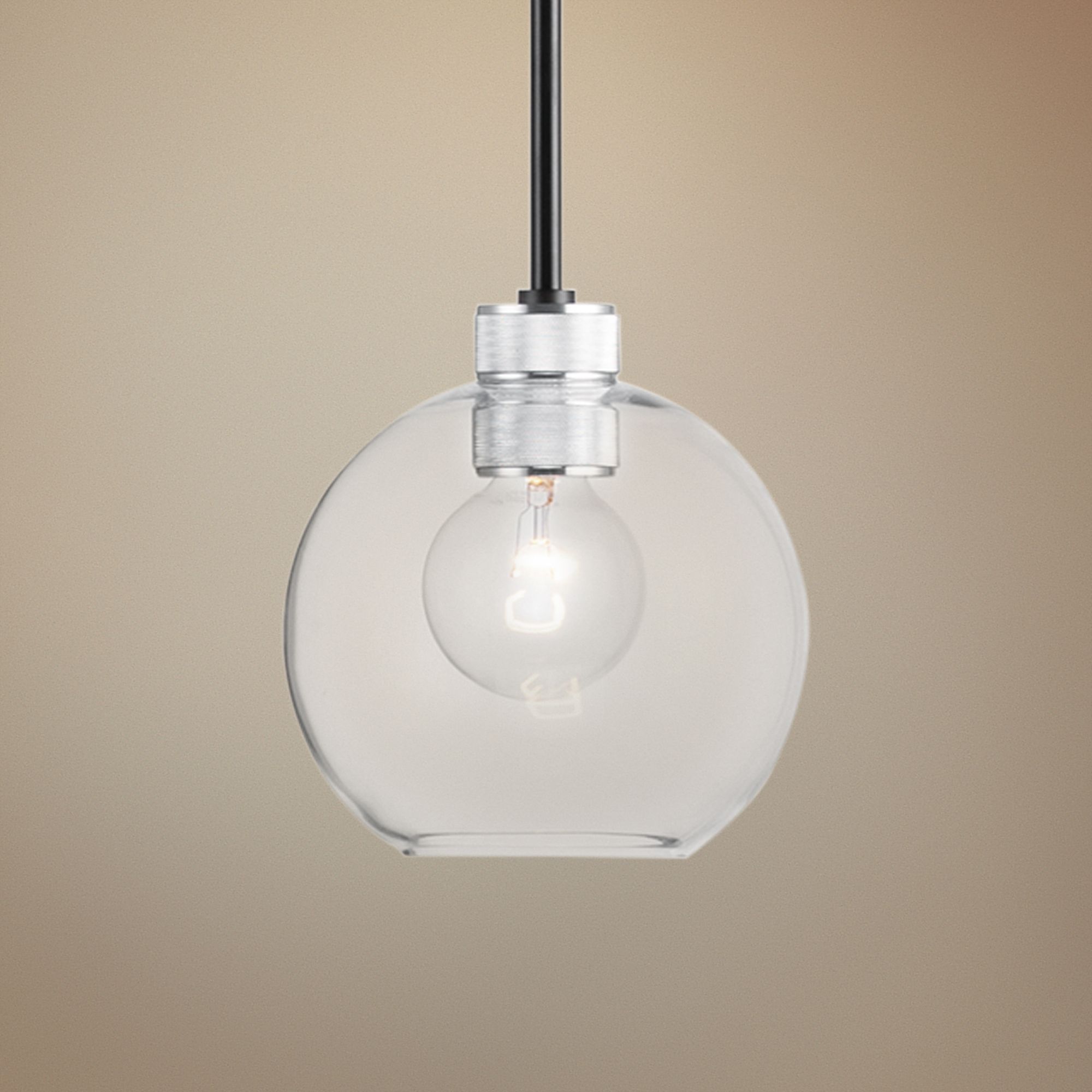 Maxim Vessel 7 1/4"W Black and Brushed Aluminum Mini Pendant