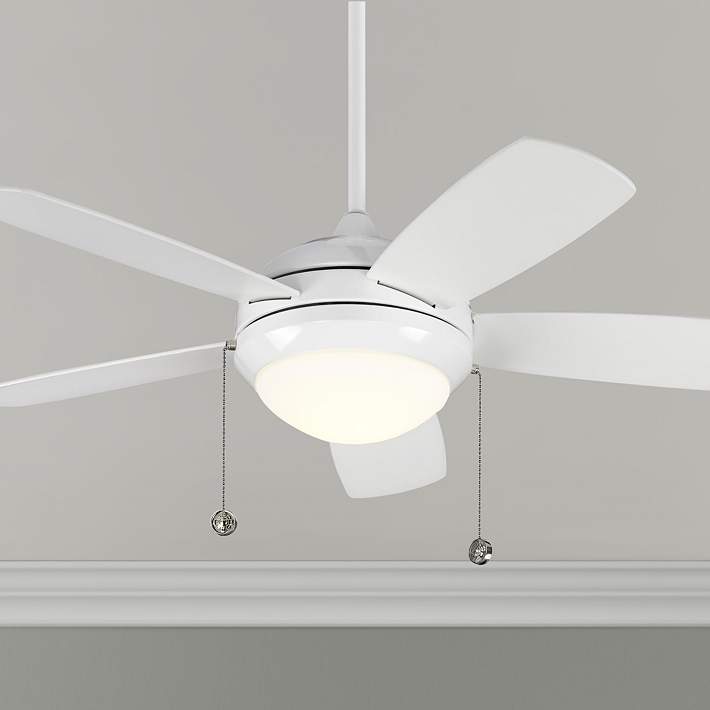 44 Monte Carlo Discus Ii White Led Ceiling Fan