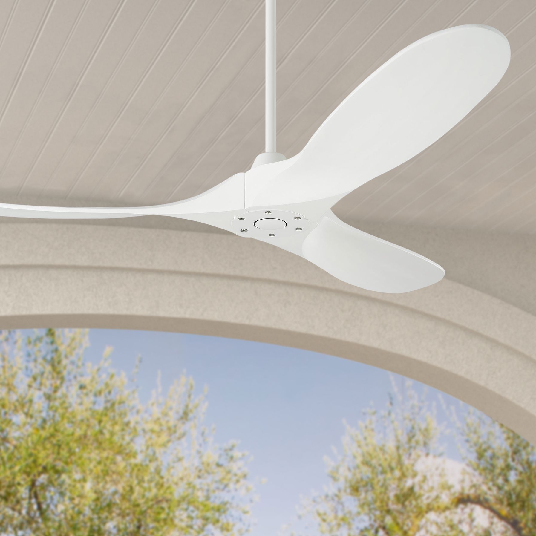52" Monte Carlo Maverick II Matte White Ceiling Fan