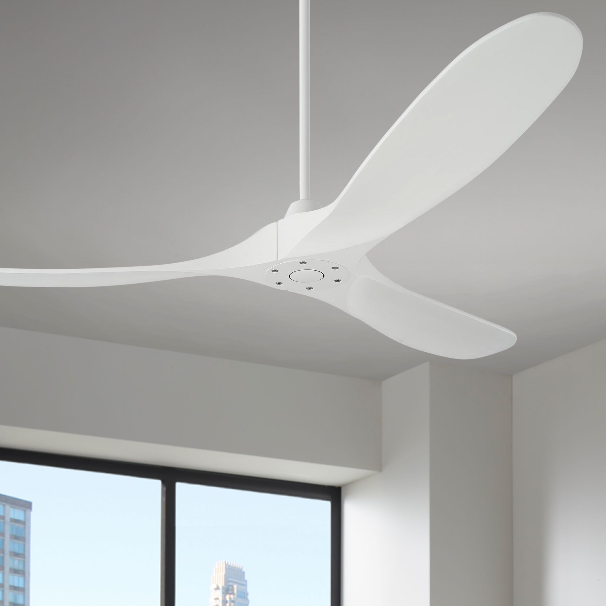 60 Monte Carlo Maverick Matte White Ceiling Fan 67p89 Lamps Plus