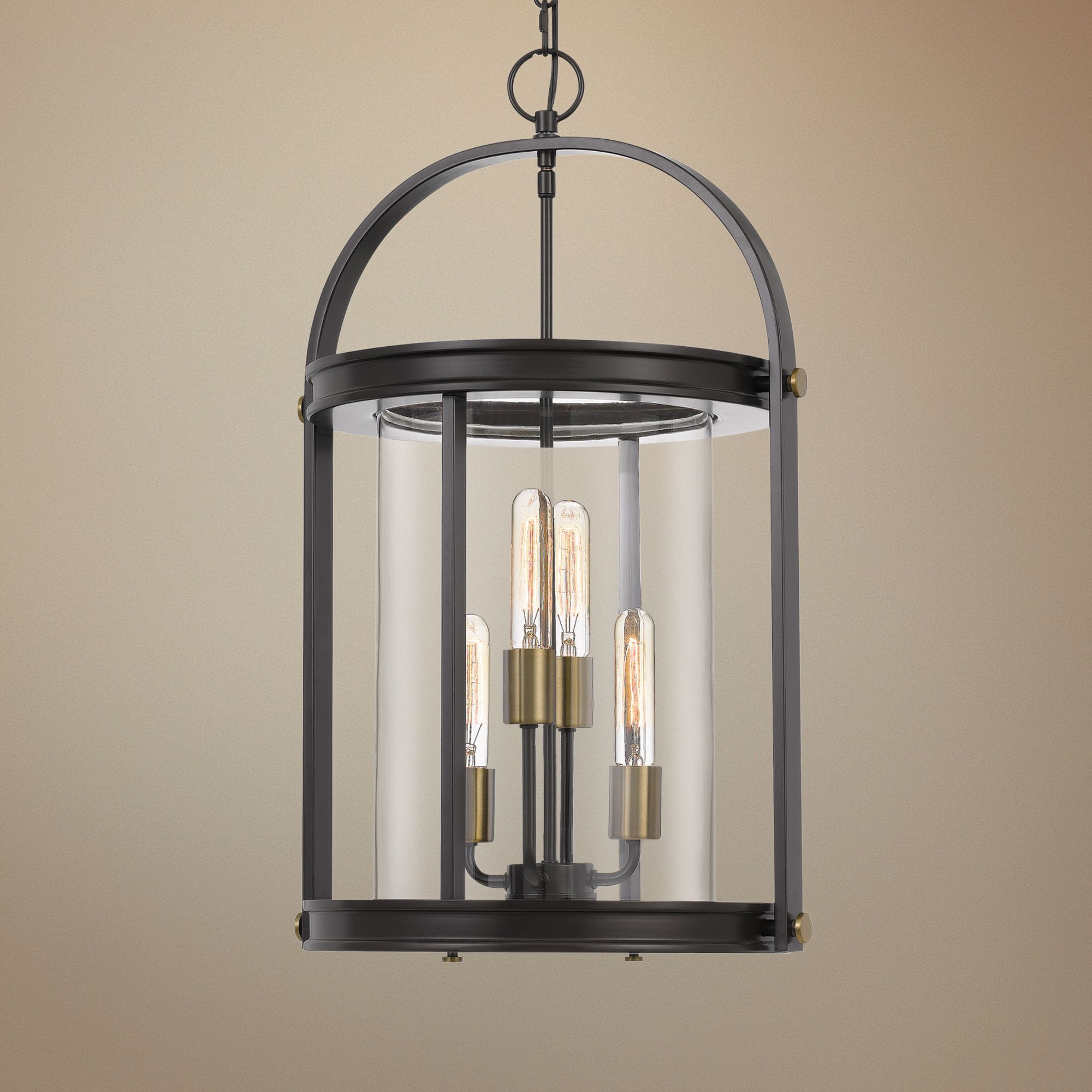 Quoizel Baltimore 16" Wide Old Bronze 4-Light Foyer Pendant