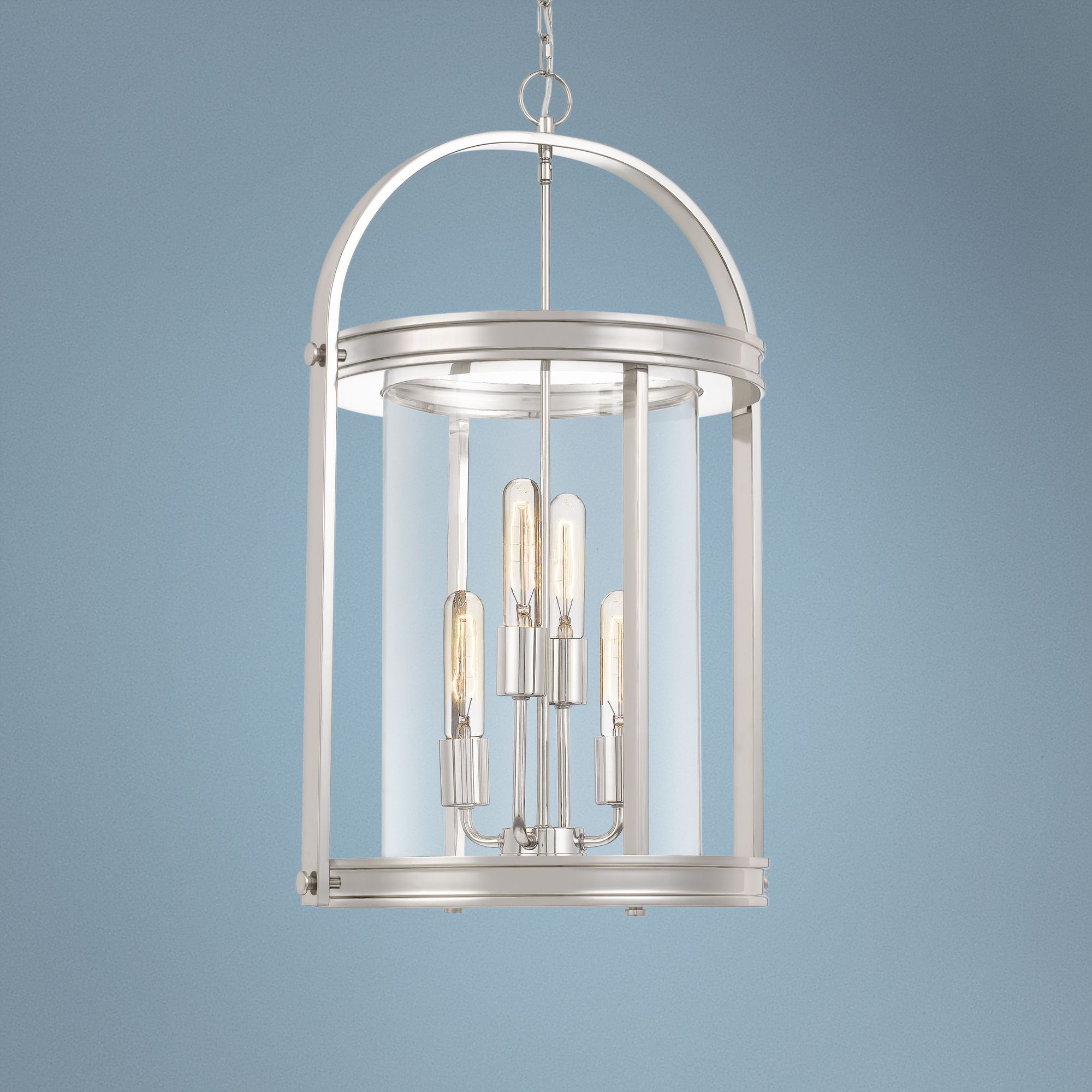 Quoizel Baltimore 16"W Polished Nickel 4-Light Foyer Pendant