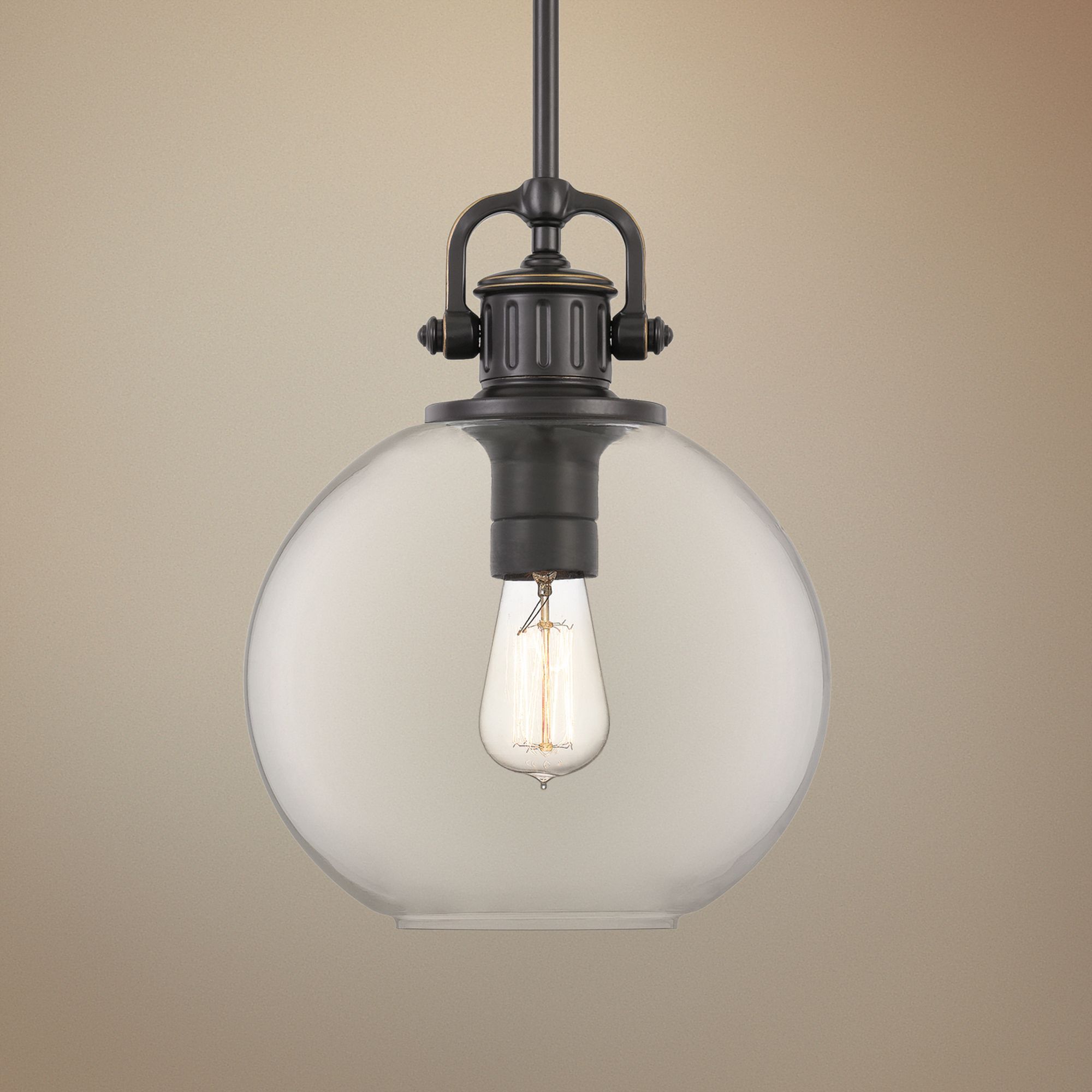 Quoizel Britton 10" Wide Palladian Bronze Mini Pendant