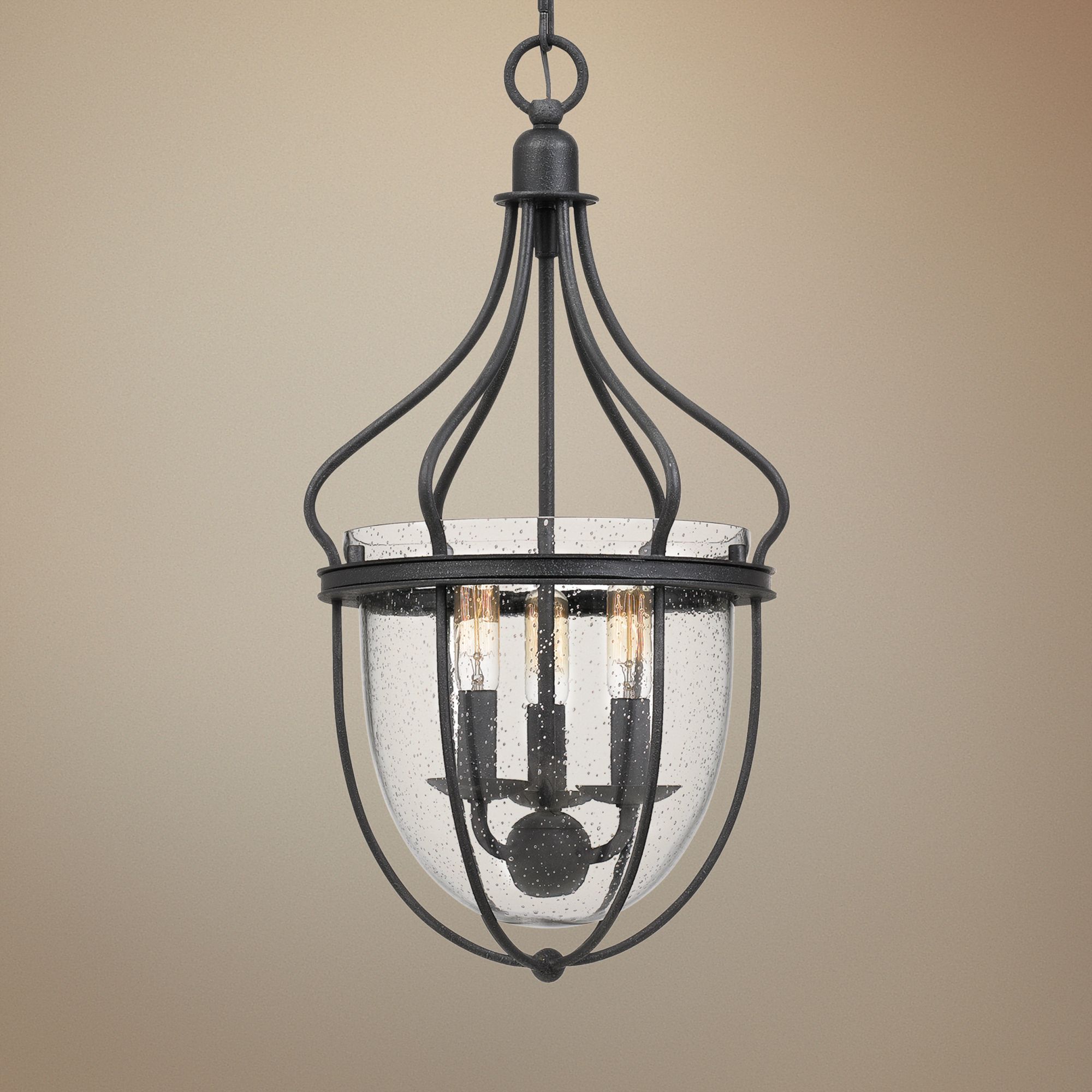 Quoizel Colony 11" Wide Gray Ash 3-Light Foyer Pendant