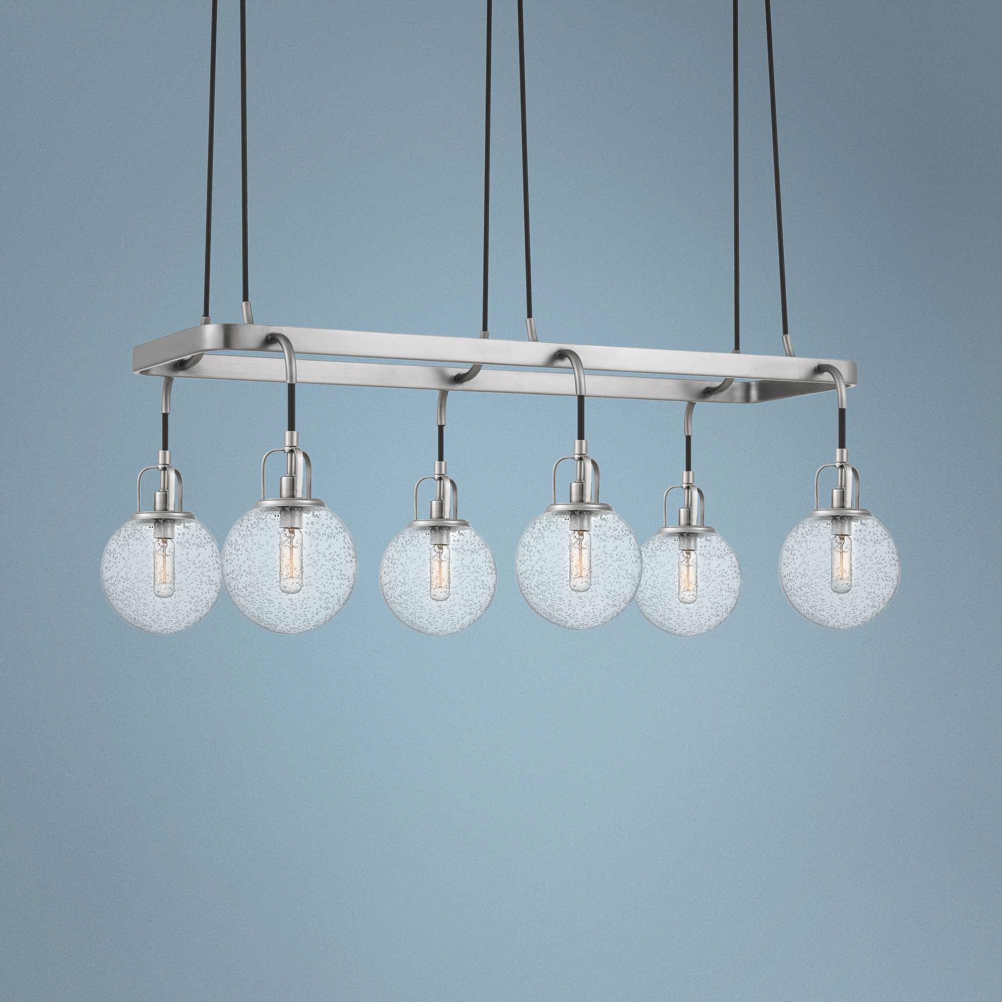 Hybrid 36"W Antique Nickel Kitchen Island Light Chandelier