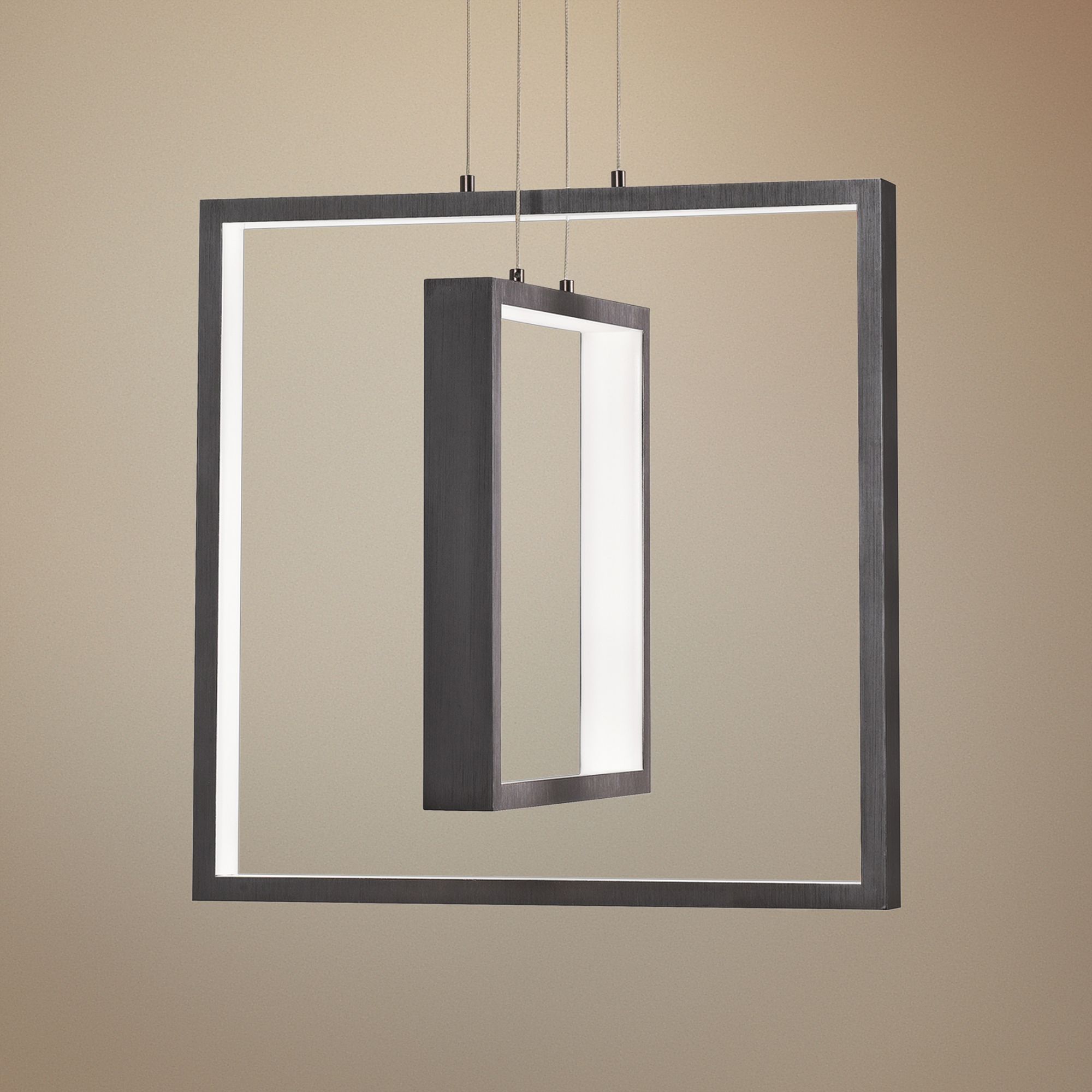 Canvas 17 3/4" Wide Western Bronze LED Multi Light Pendant