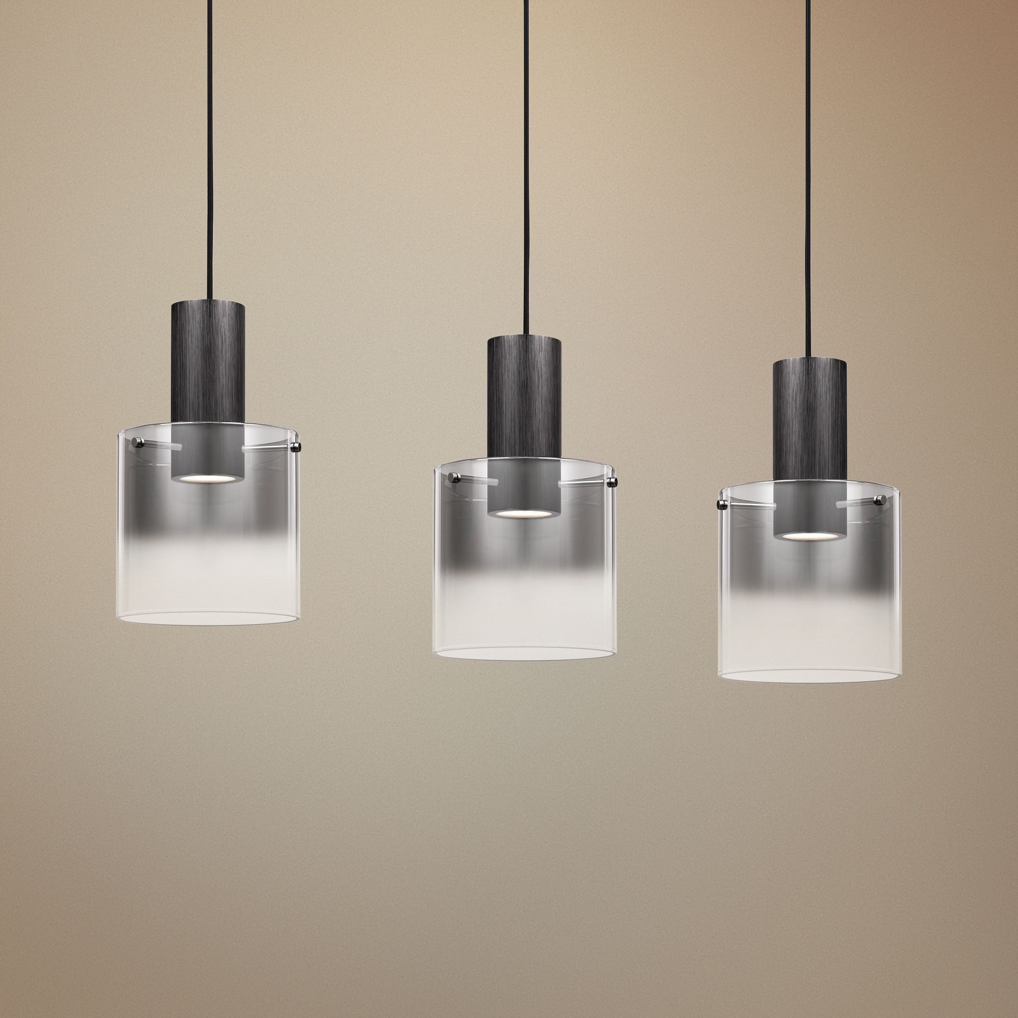 Quoizel Kilmer 39 1/2"W Earth Black LED Multi Light Pendant