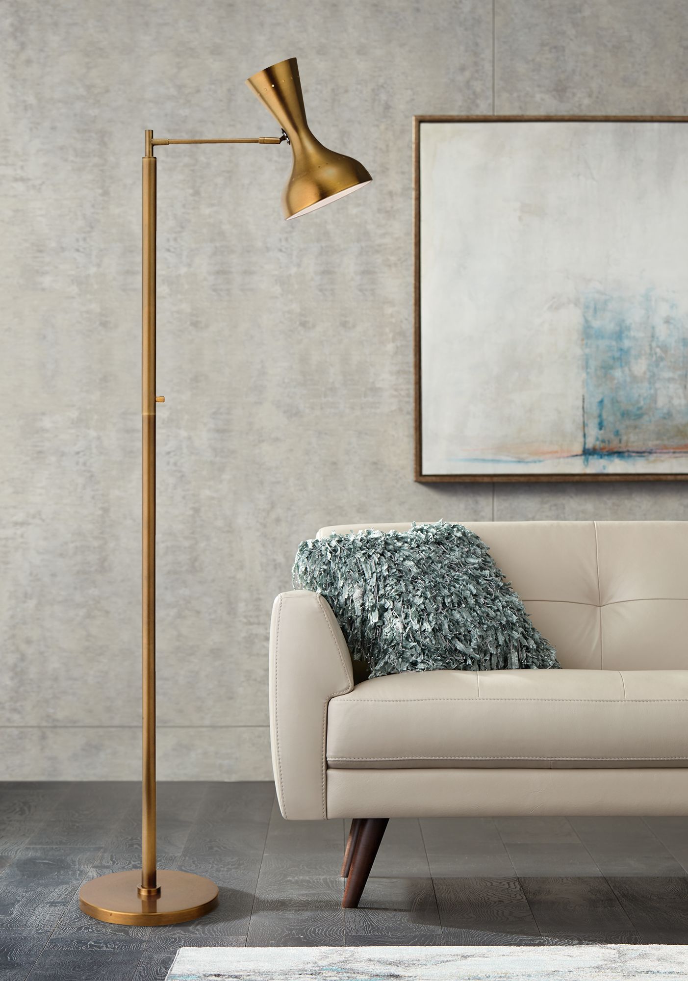 Jamie Young Pisa Antique Brass 2-Directional Floor Lamp