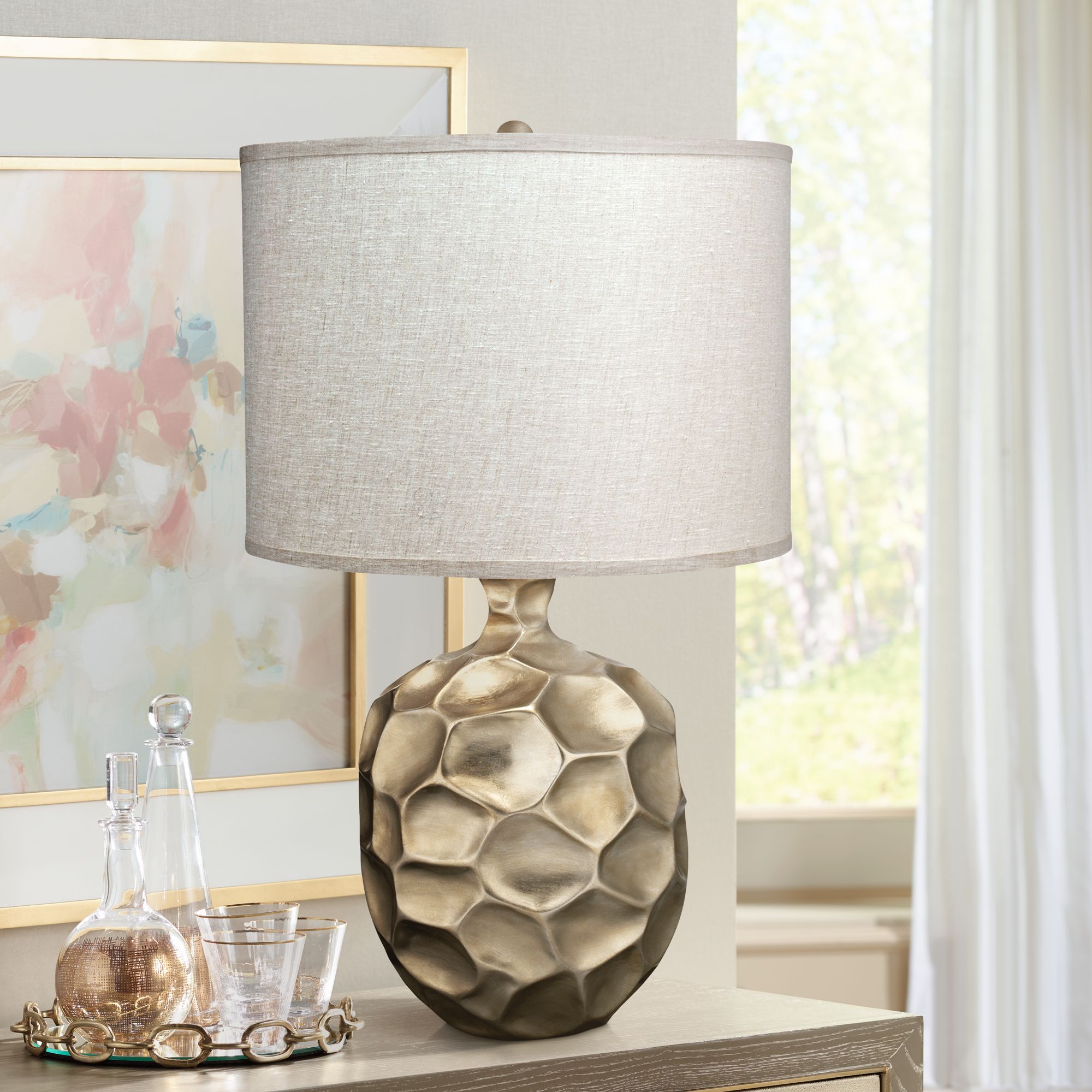 champagne table lamps