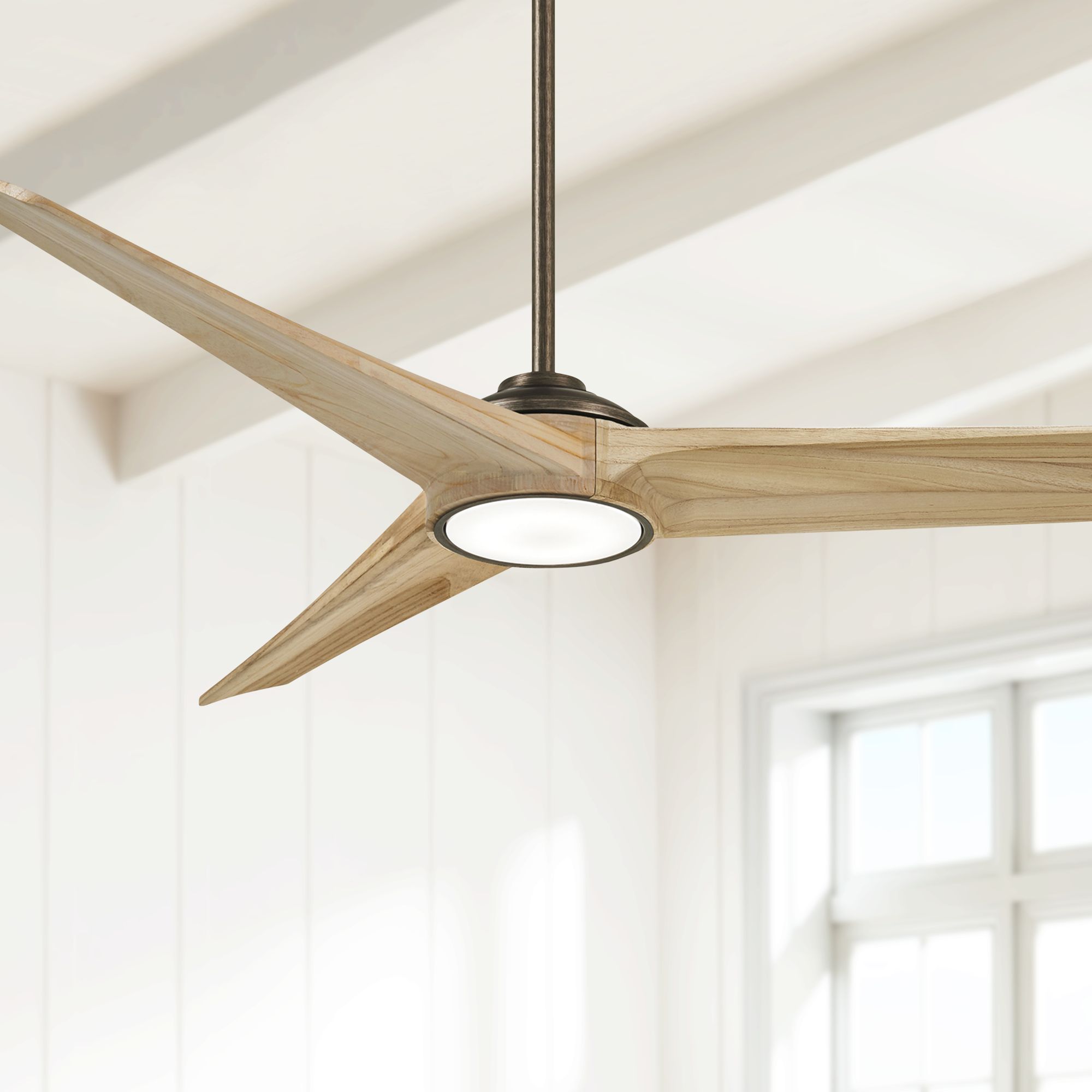 68" Minka Aire Timber Smart Fan Maple LED Ceiling