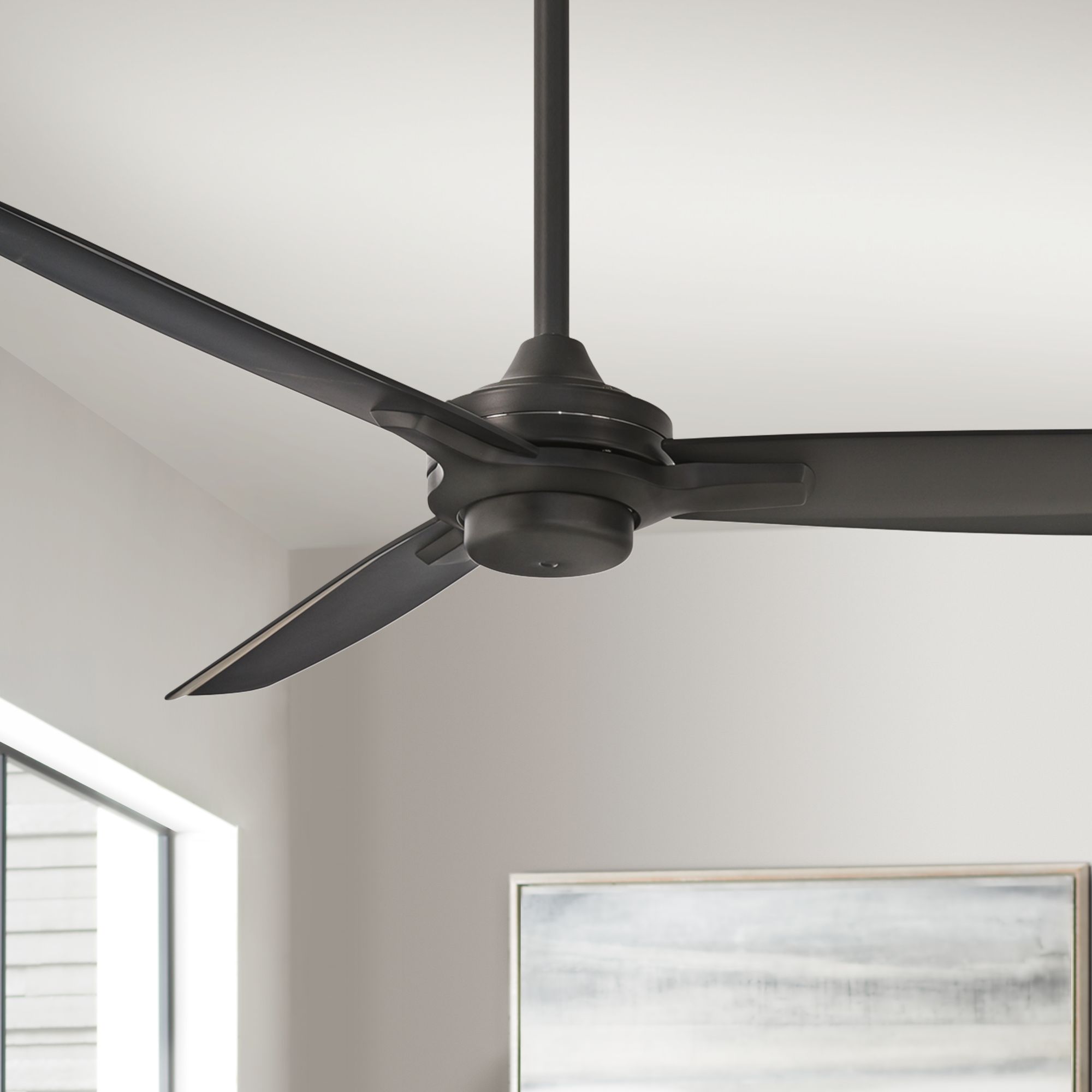 52" Minka Aire Rudolph Coal Black Ceiling Fan