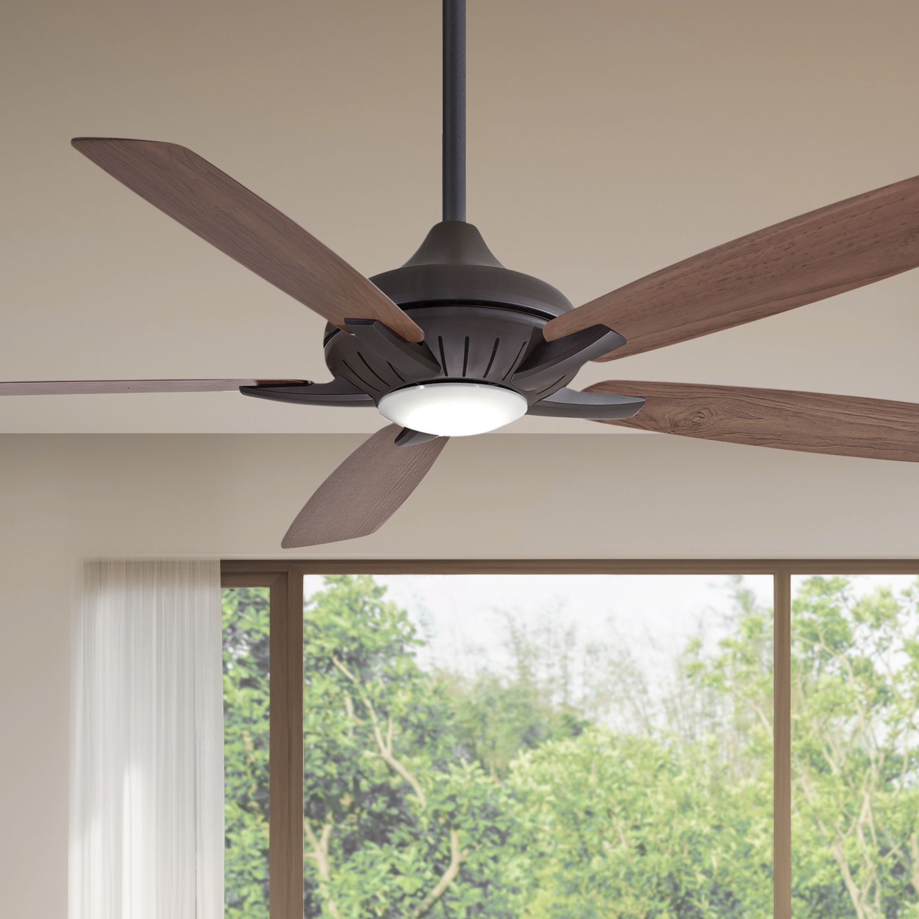 60" Minka Aire Dyno XL OilRubbed Bronze LED Smart Ceiling Fan 67Y74 Lamps Plus