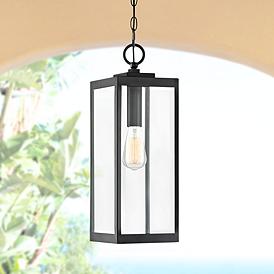 Details about   Emliviar Modern Outdoor Pendant Light 1-Light Outdoor Hanging Lantern Light In 