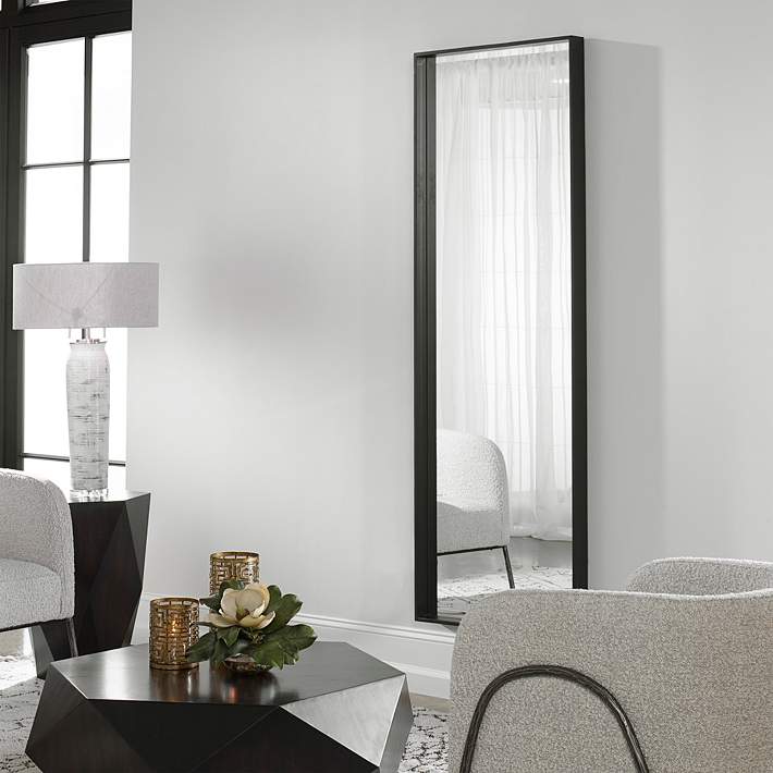 Uttermost Kahn Matte Black 24 X 72, Lamps Plus Floor Mirrors