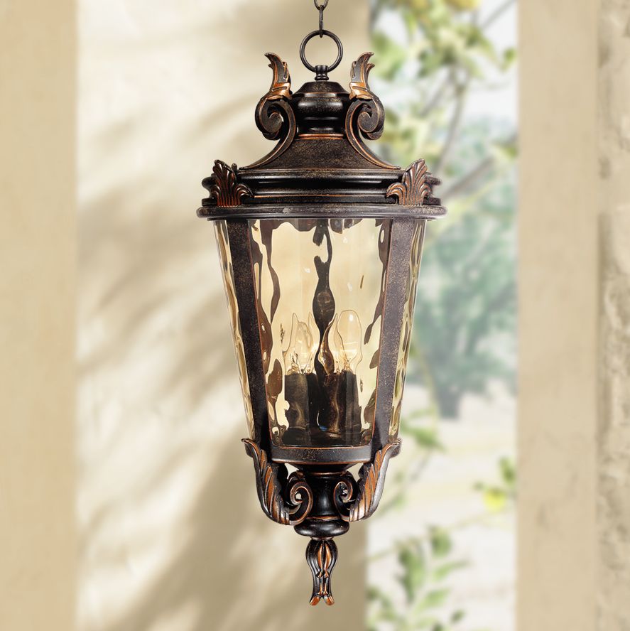 Casa Marseille 26 1/4" High Bronze Outdoor Hanging Light