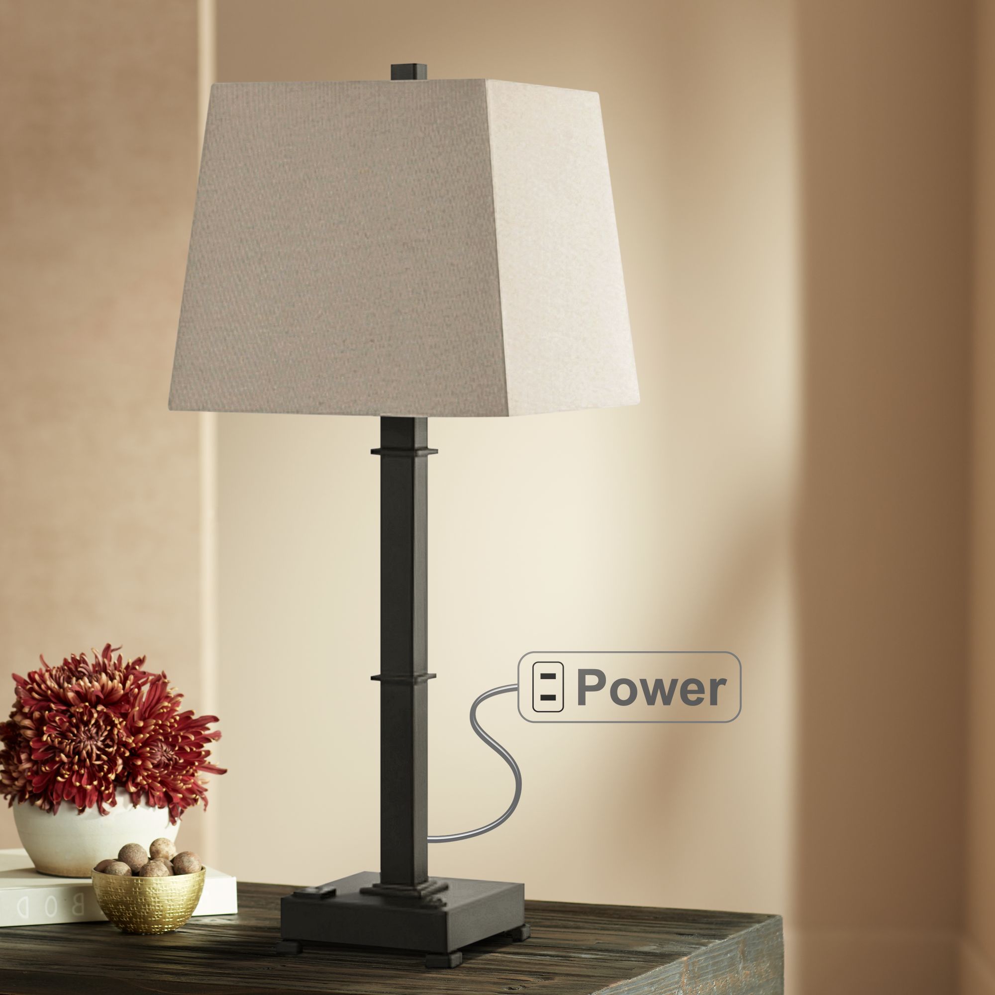 table lamp with plug in base