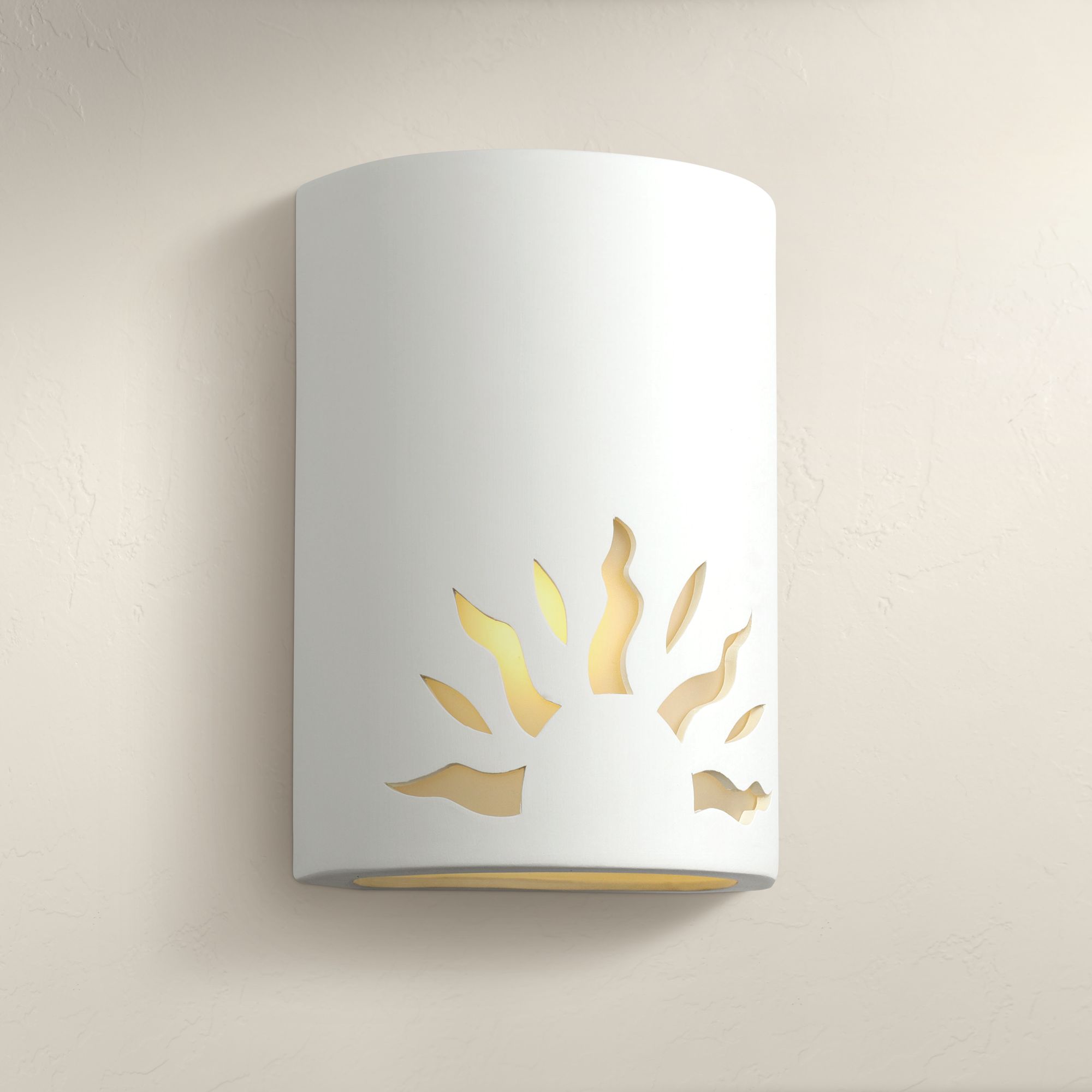 Asavva 10 1/2" High Paintable Bisque Sun Outdoor Wall Light