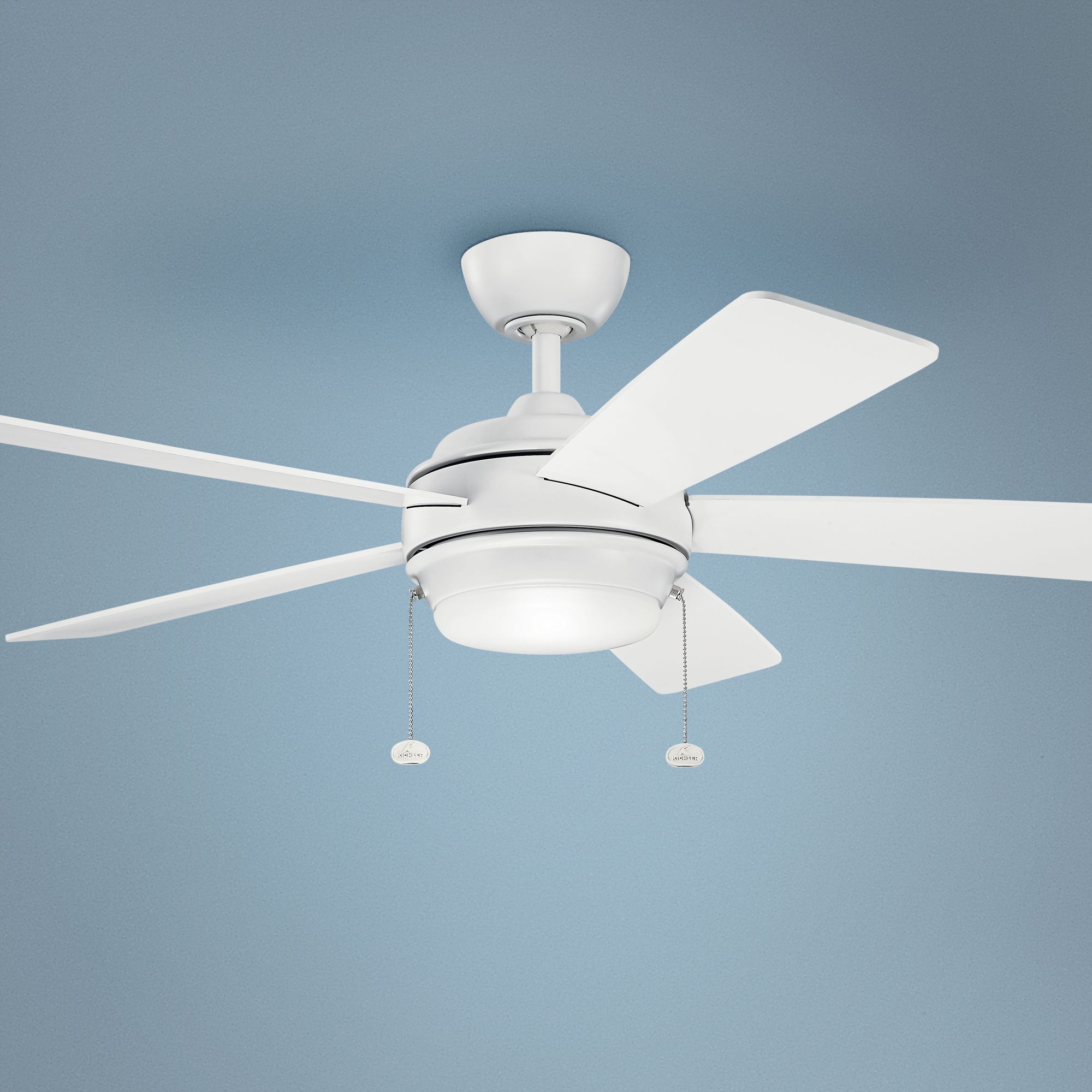 52" Kichler Starkk Matte White LED Ceiling Fan