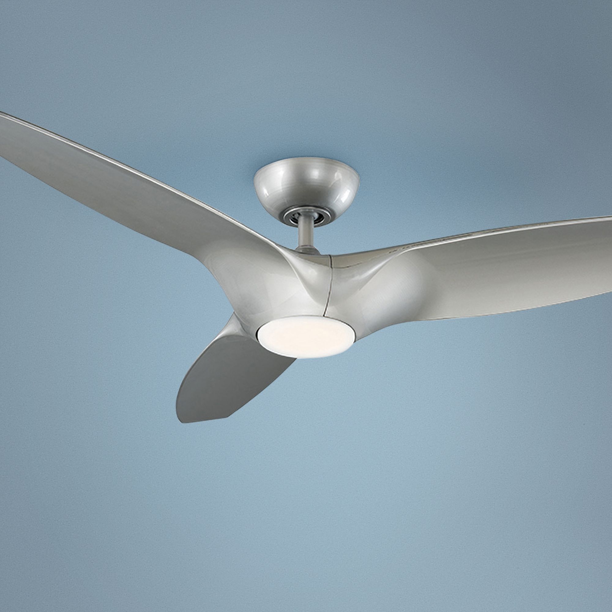 60" Modern Forms Morpheus III Silver LED Wet Ceiling Fan