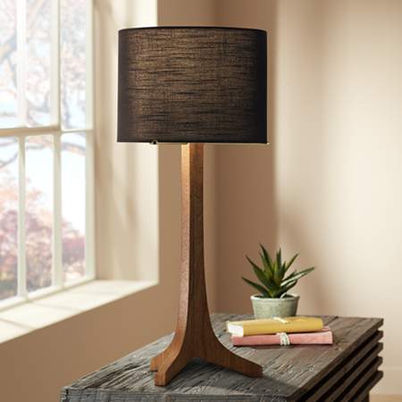 Cerno Nauta Walnut LED Table Lamp with Black