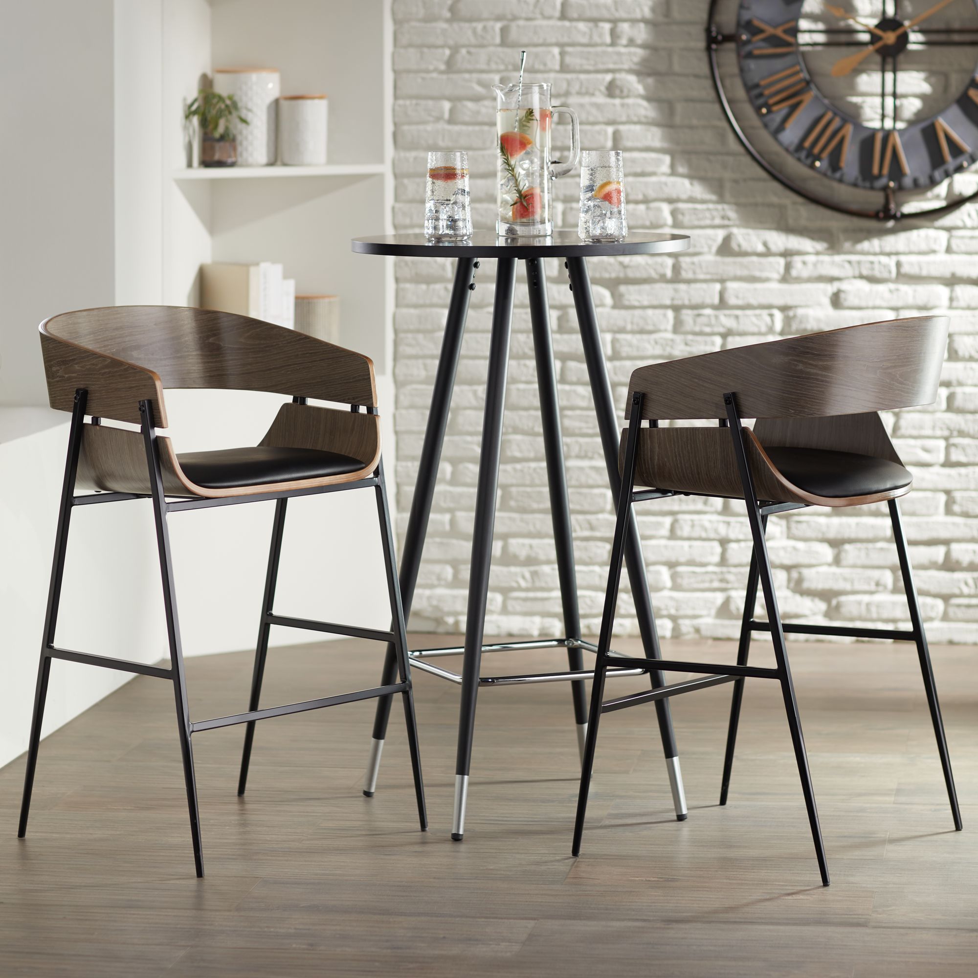 Hendrick 25 1/4" Gray Counter Stool Set of 2