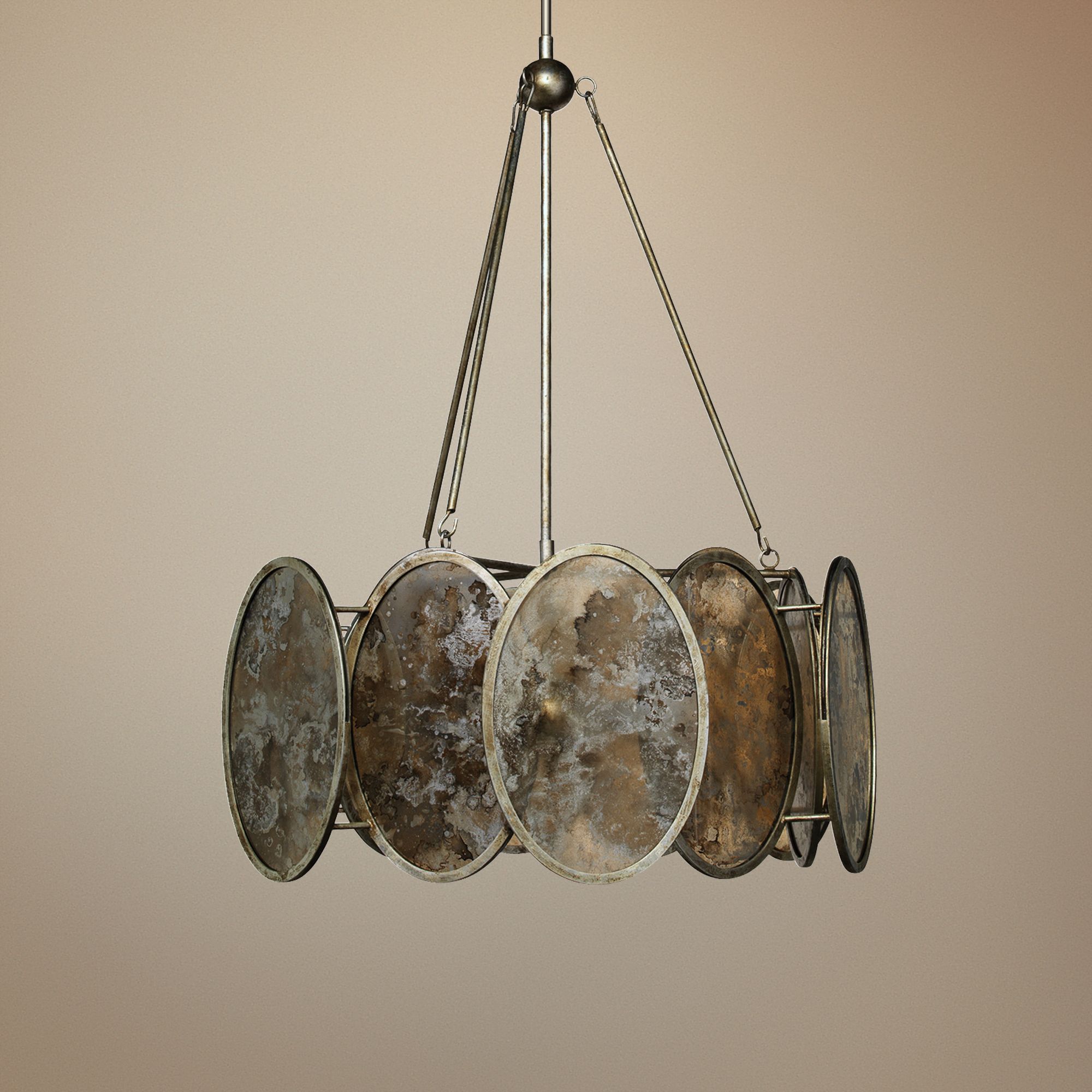 Jamie Young Galaxy 25" Wide Champagne Leaf Chandelier