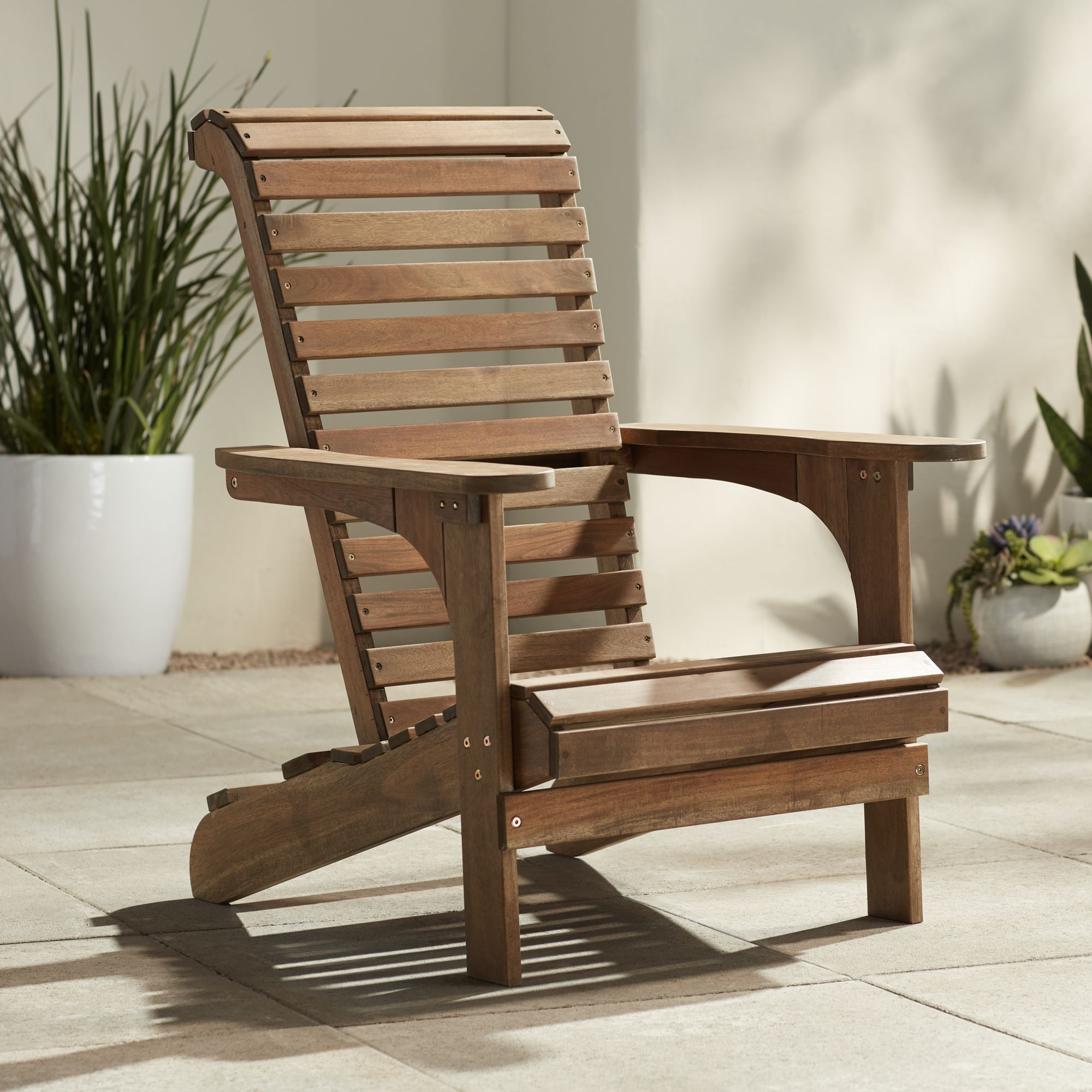 Kenneth Acacia Natural Wood Adirondack Chair