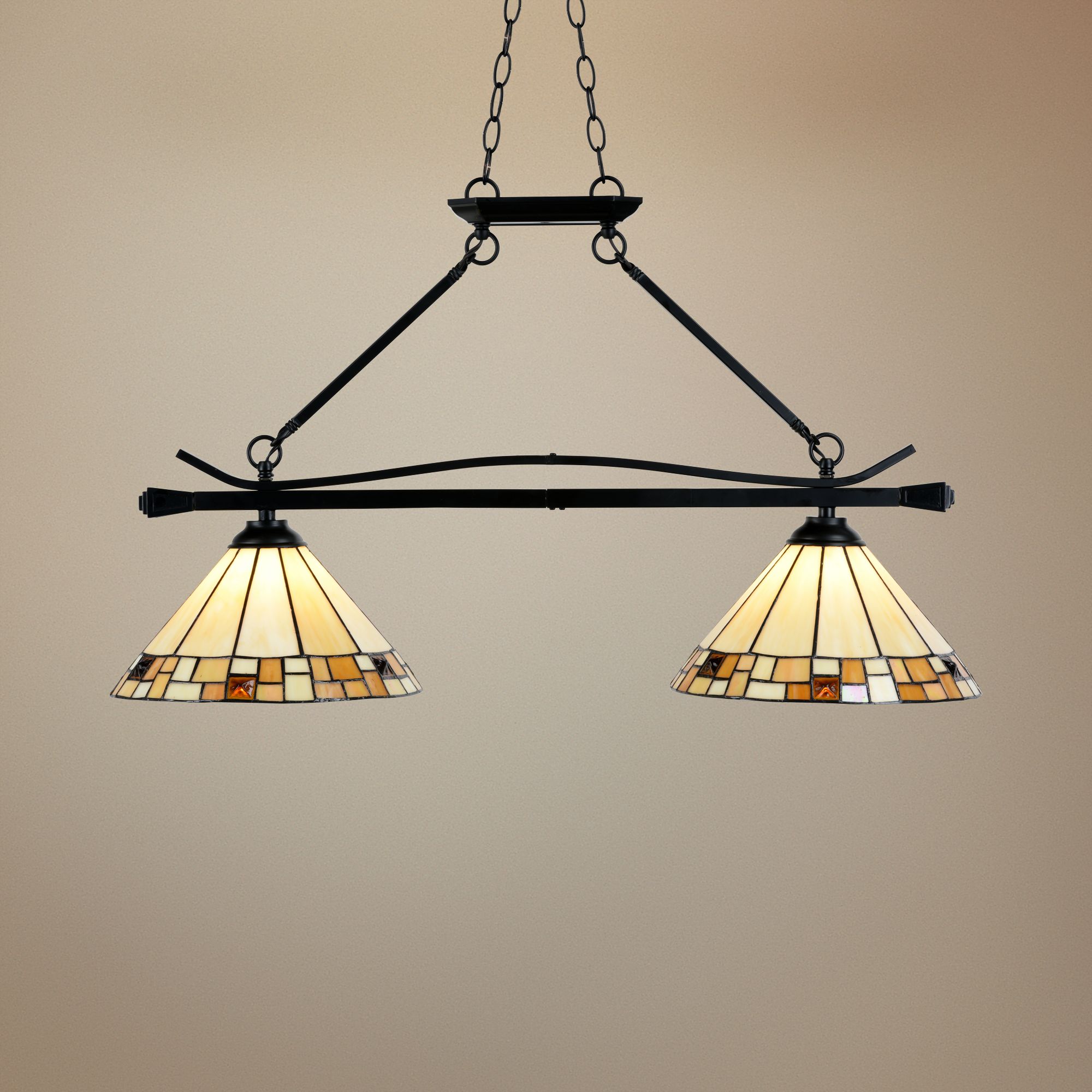 Sundance 35 1/2"W Glass LED Kitchen Island Light Chandelier