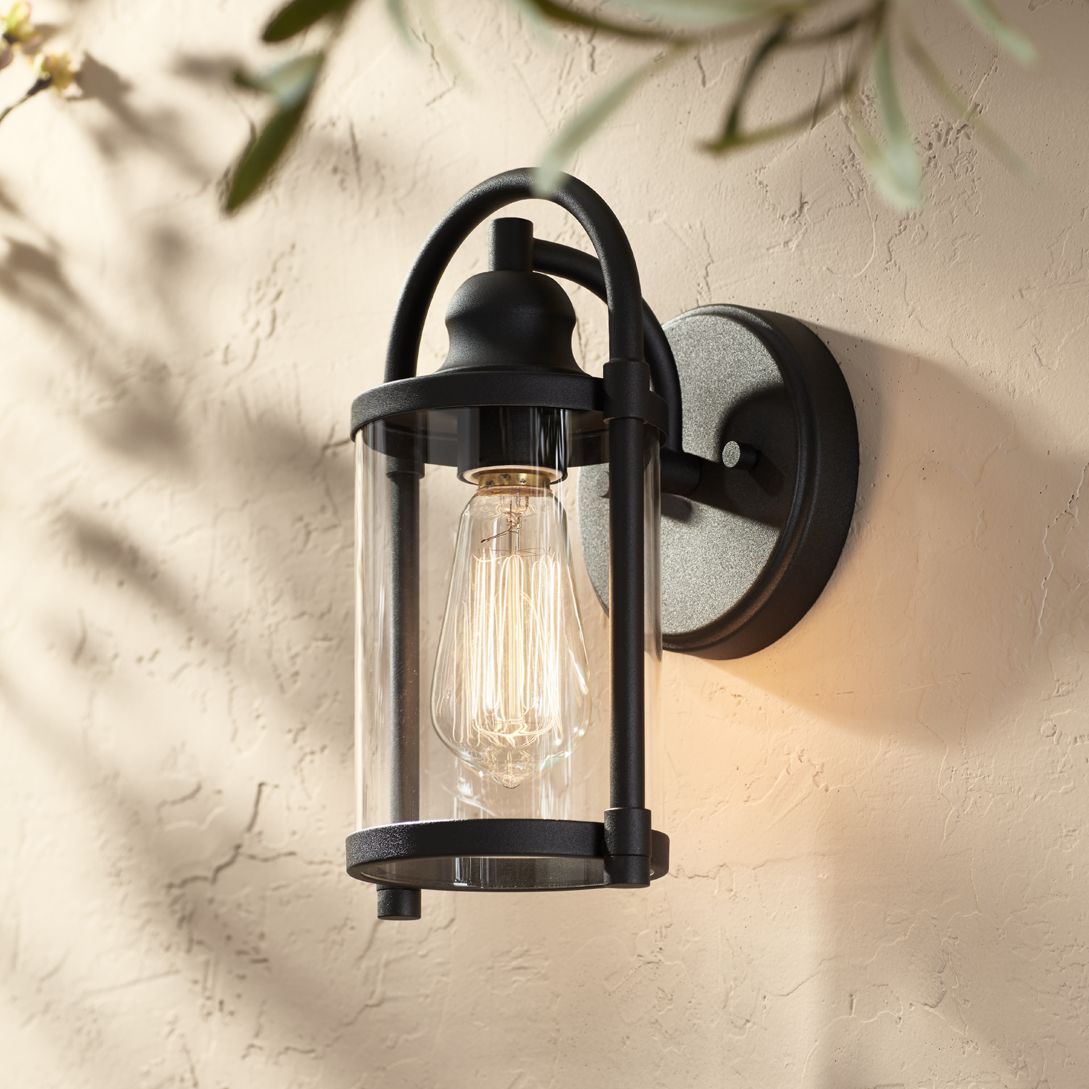 Avani 10 1/4" High Black Outdoor Wall Light