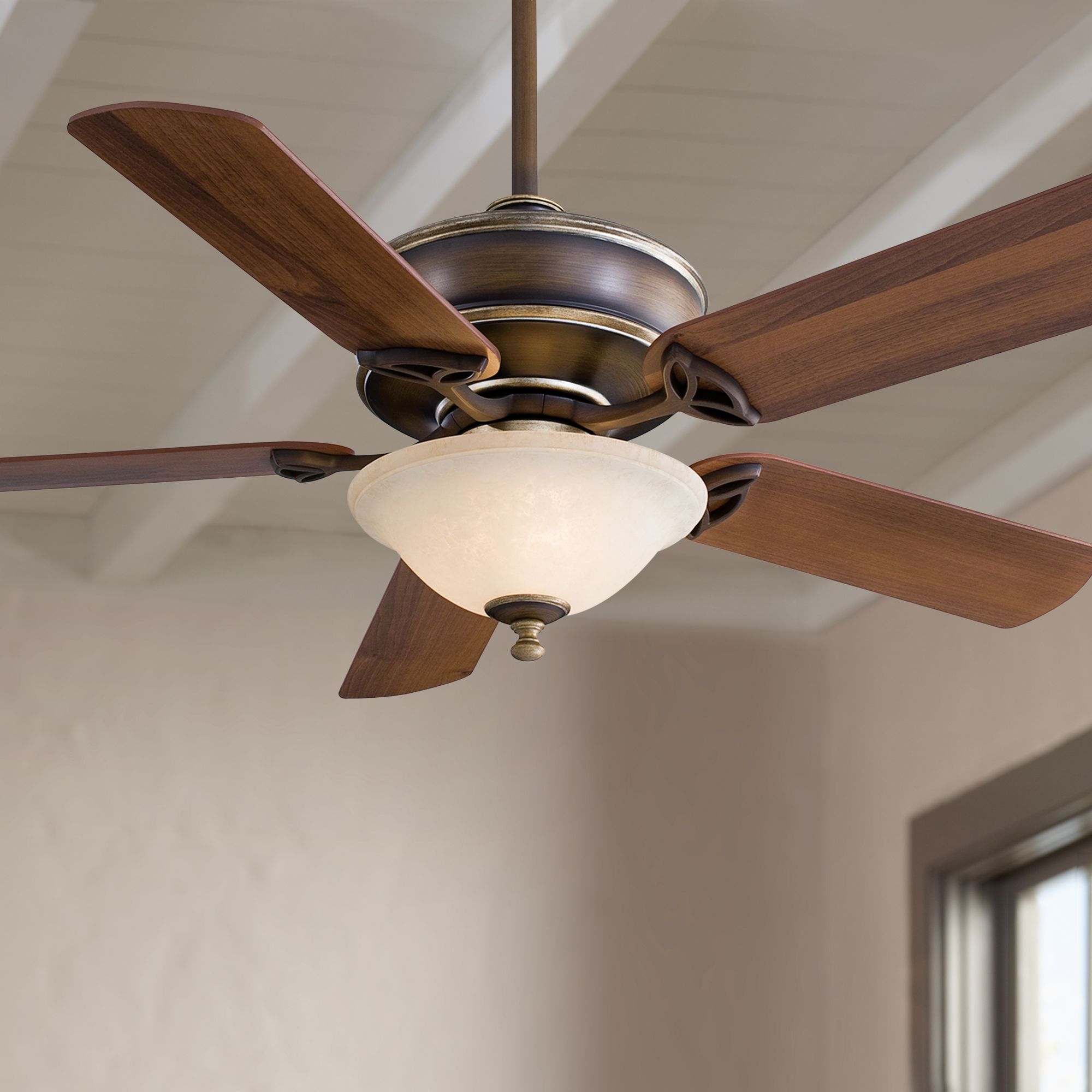 52" Minka Aire Bolo Belcaro Walnut LED Ceiling Fan