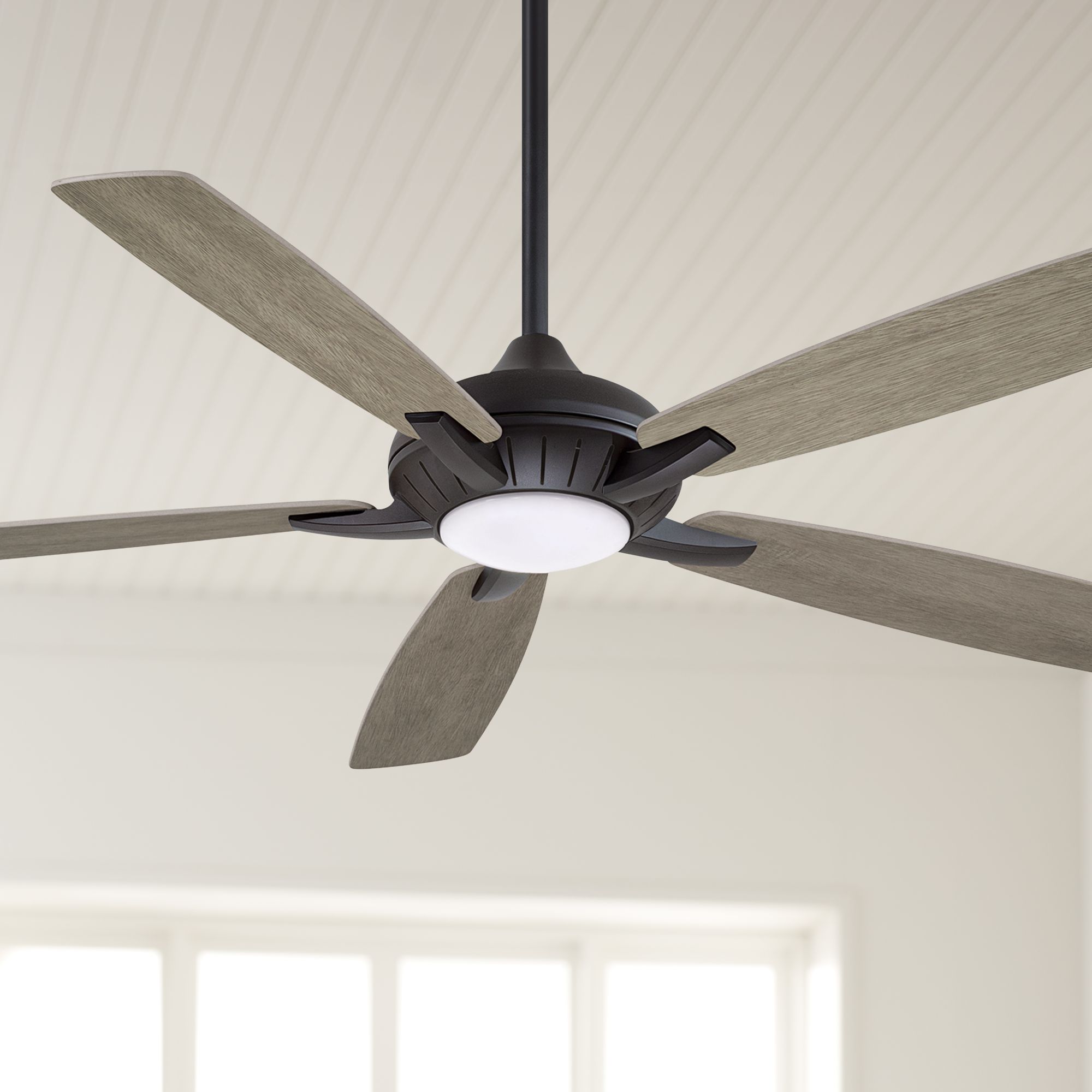 60" Minka Aire Dyno XL Coal Finish Smart Fan LED Ceiling