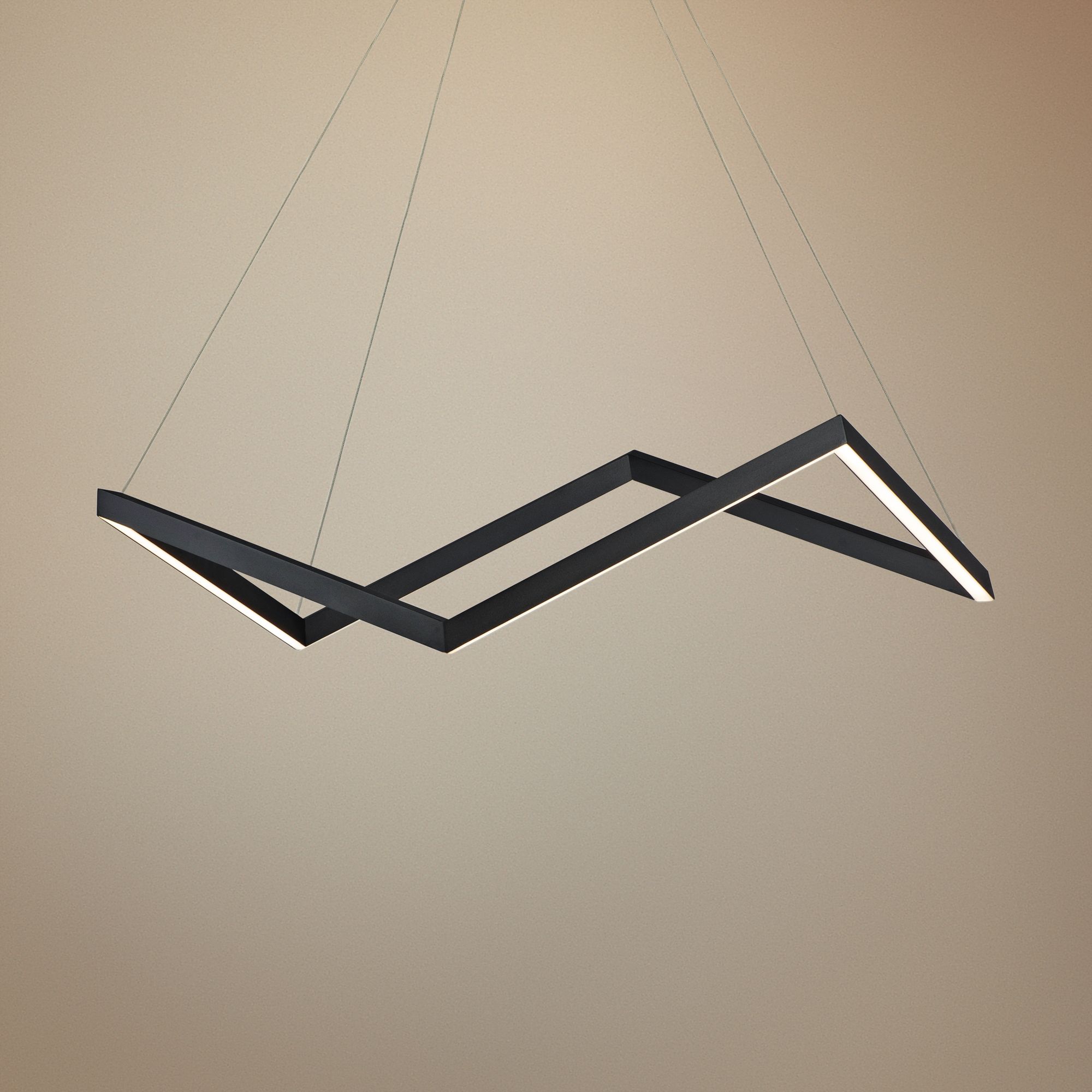 ET2 Stealth 34 3/4"W Black LED Kitchen Island Light Pendant