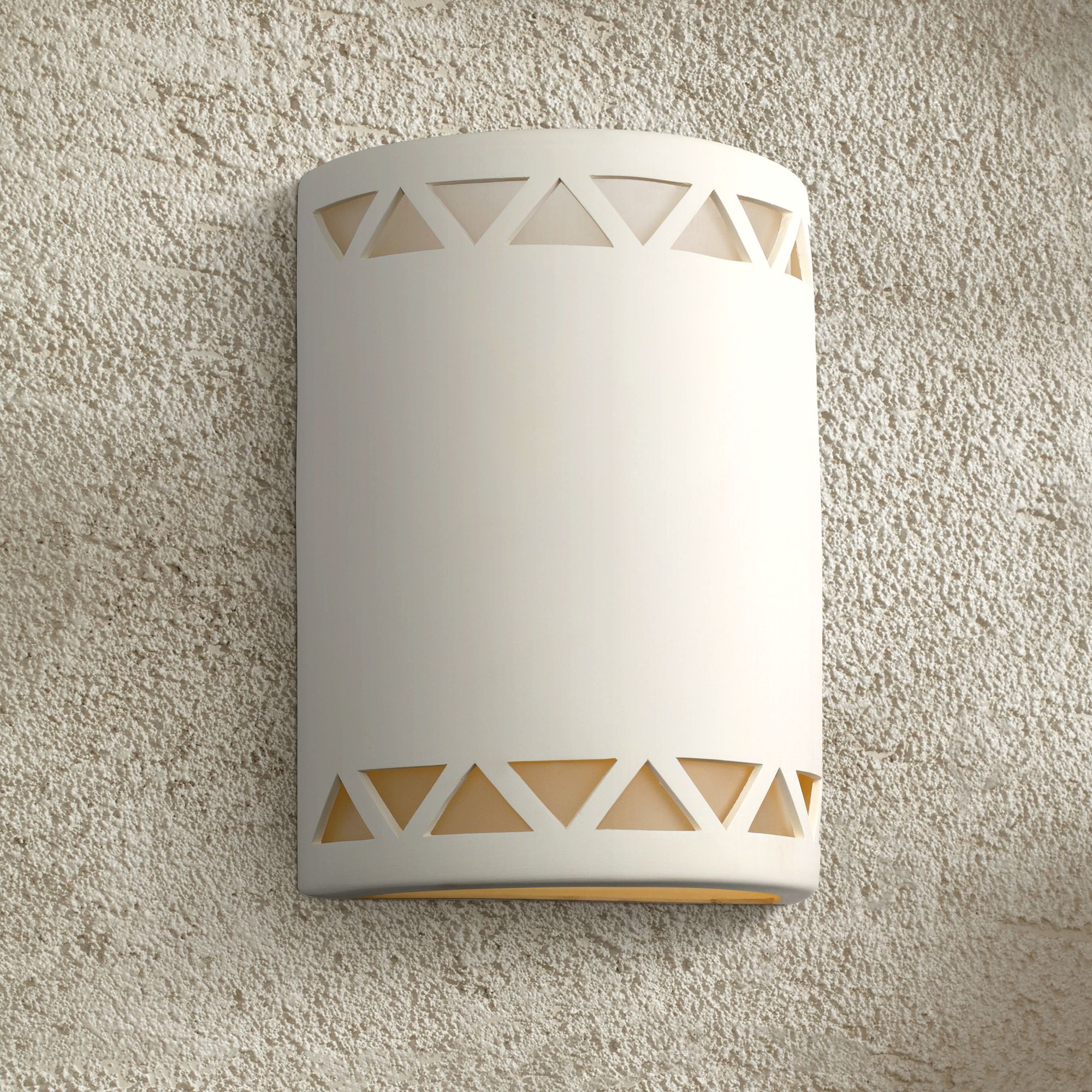 Jaken 13"H Paintable White Bisque Ceramic Outdoor Wall Light