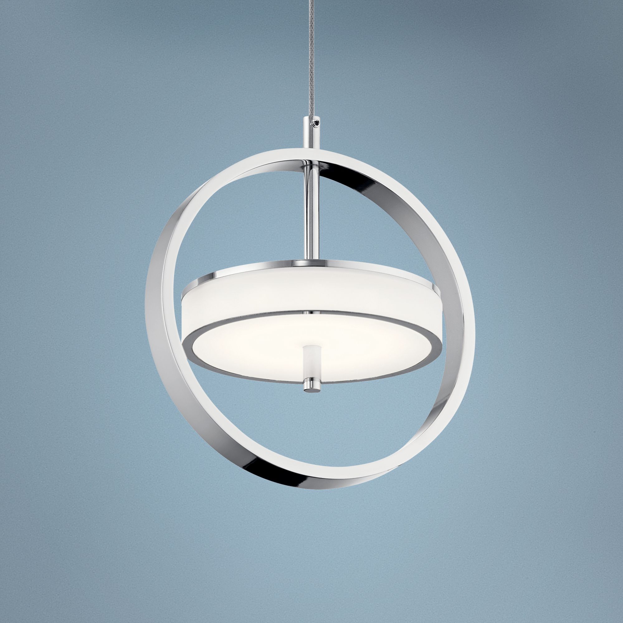 Elan Metro 6" Wide Polished Nickel LED Mini Pendant