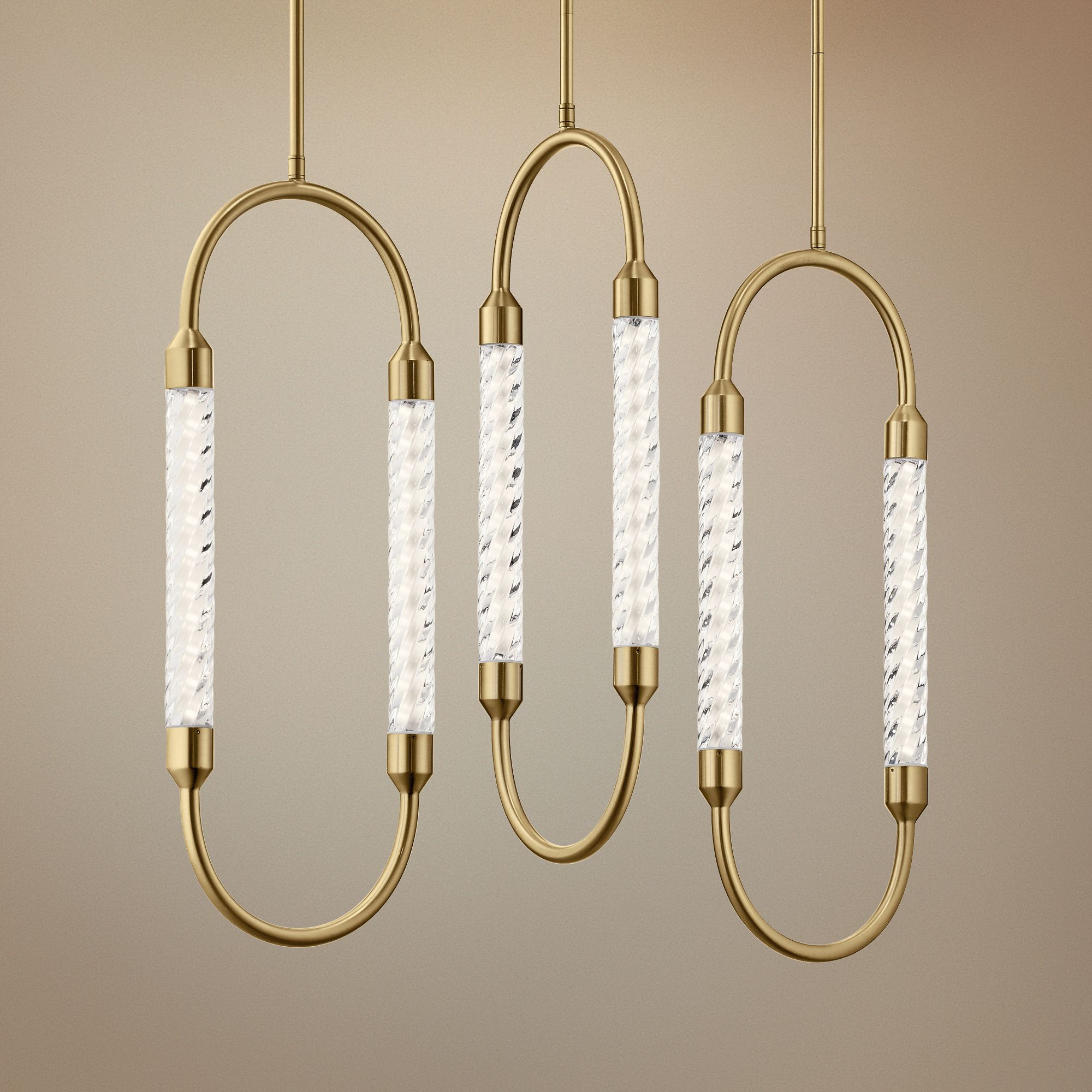 Elan Kiaan 31 1/2"W Champagne Gold LED Multi Light Pendant