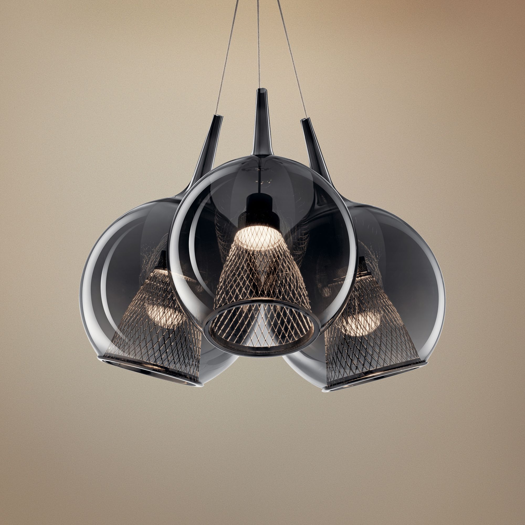 Elan Zin 21 1/4"W Polished Nickel LED Multi Light Pendant