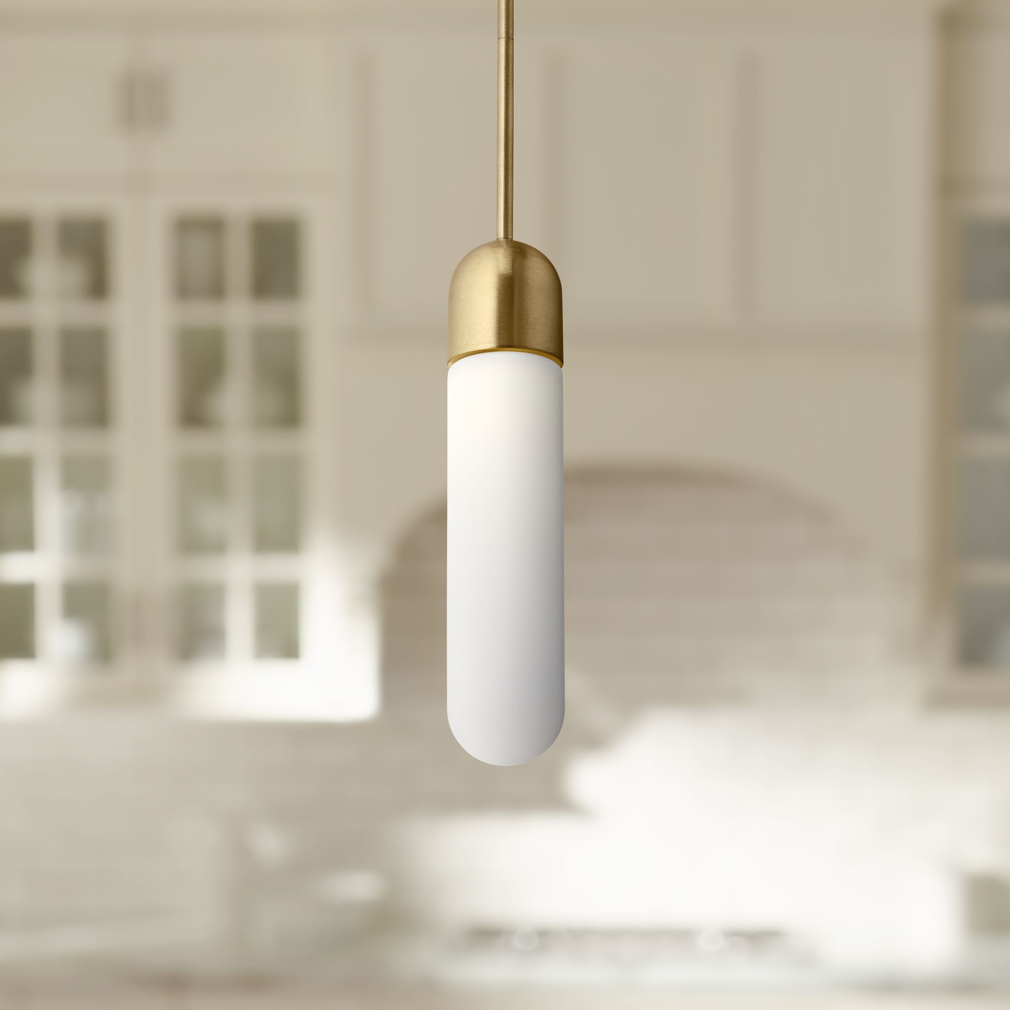 Elan Pills 3 1/4" Wide Champagne Gold LED Mini Pendant