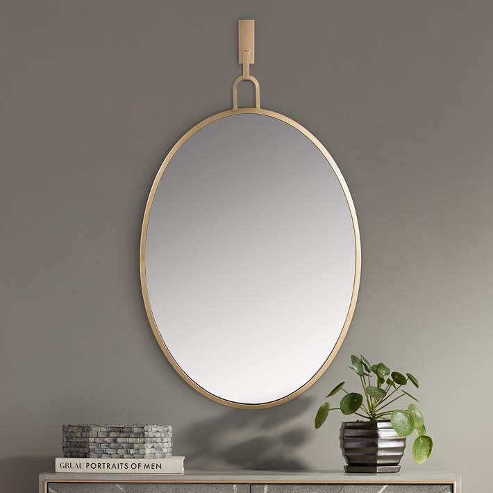 decorative black oval wall mirrors