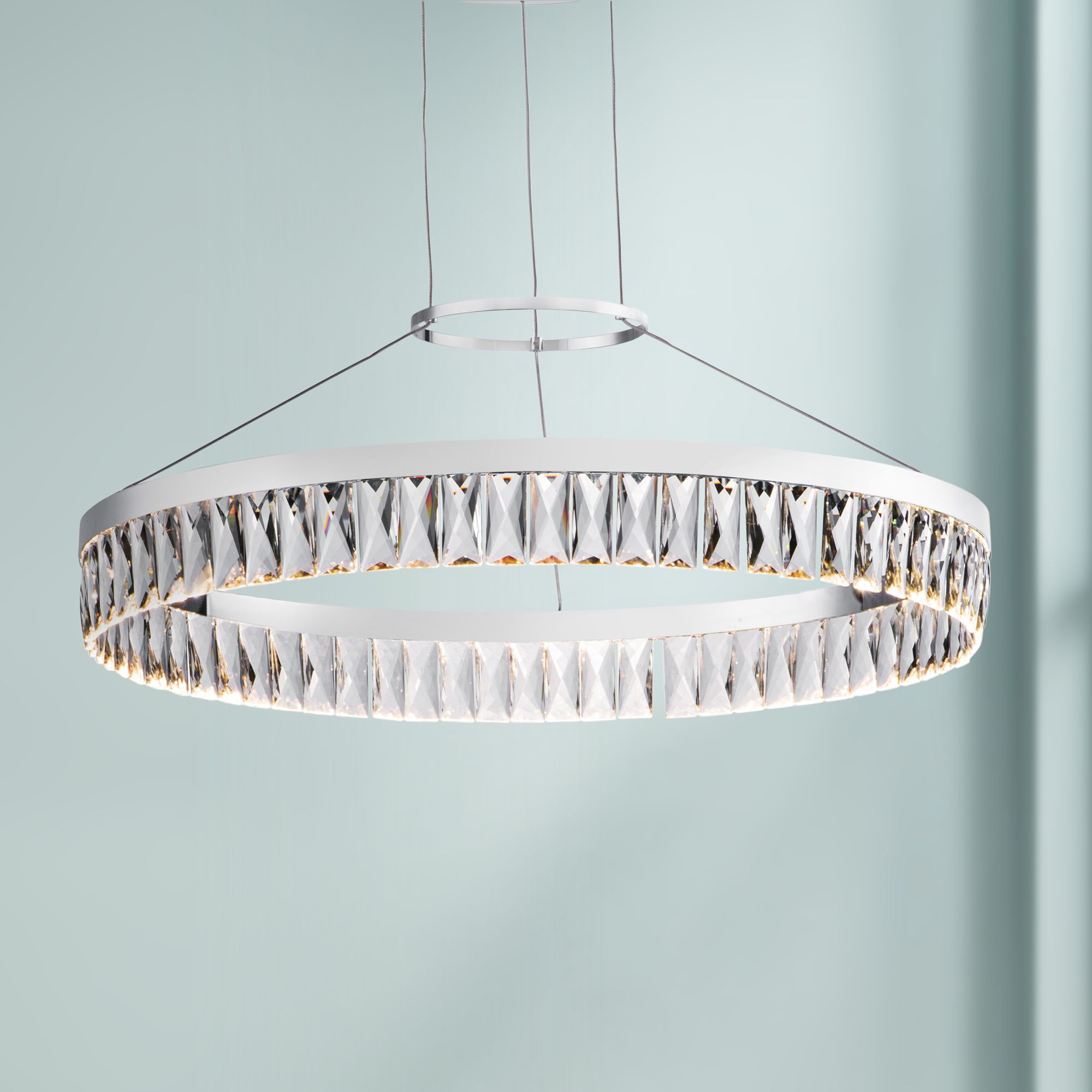 Maxim Icycle 27 1/4" Wide Polished Chrome LED Pendant Light