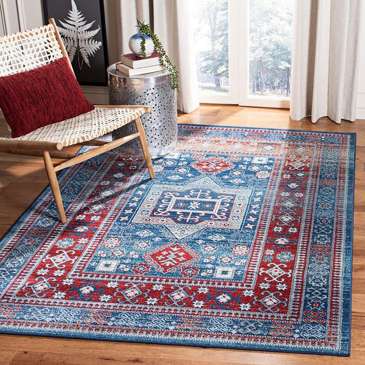 Blue Oriental Area Rug, Red White And Blue Rugs